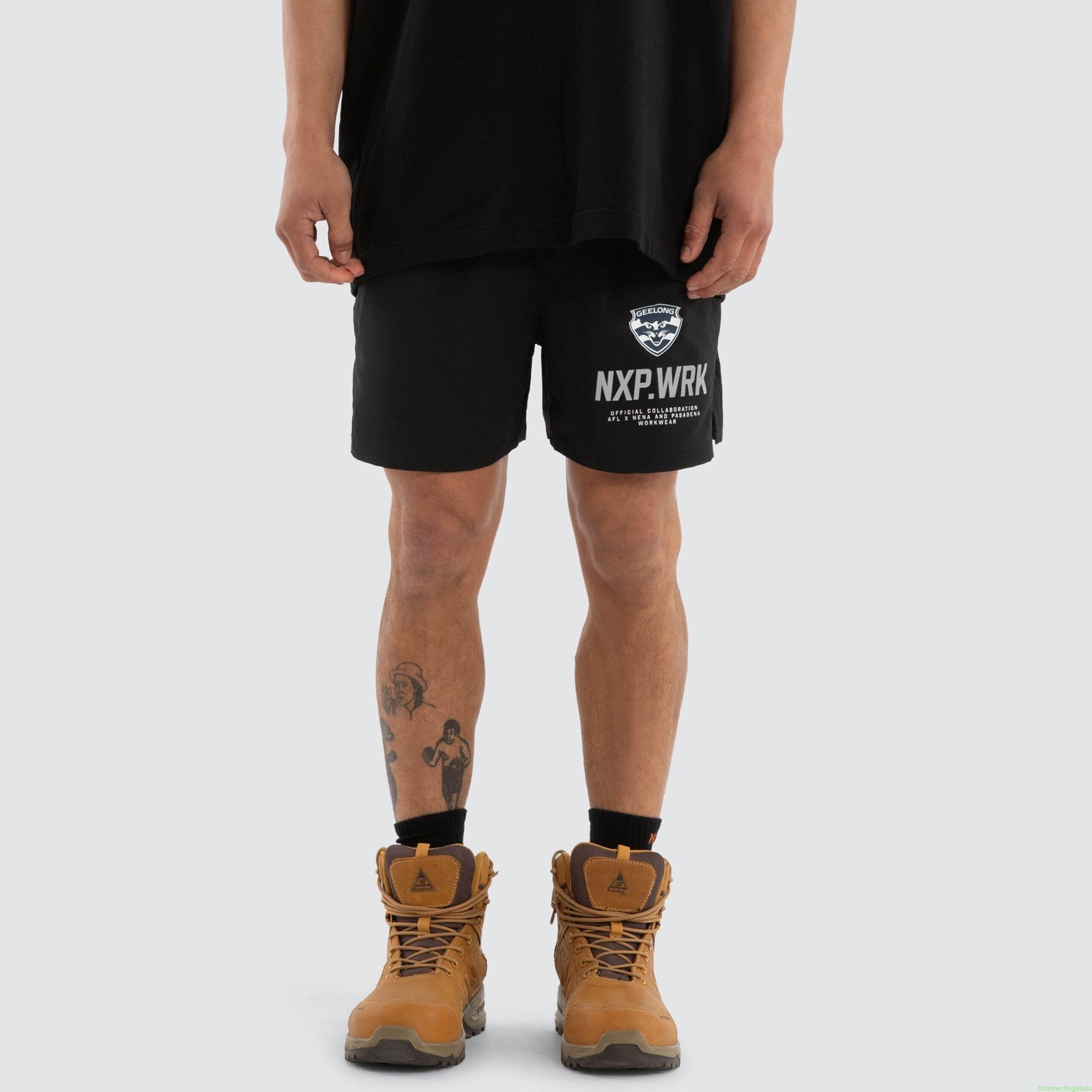 Geelong Cats Contract Short Jet Black