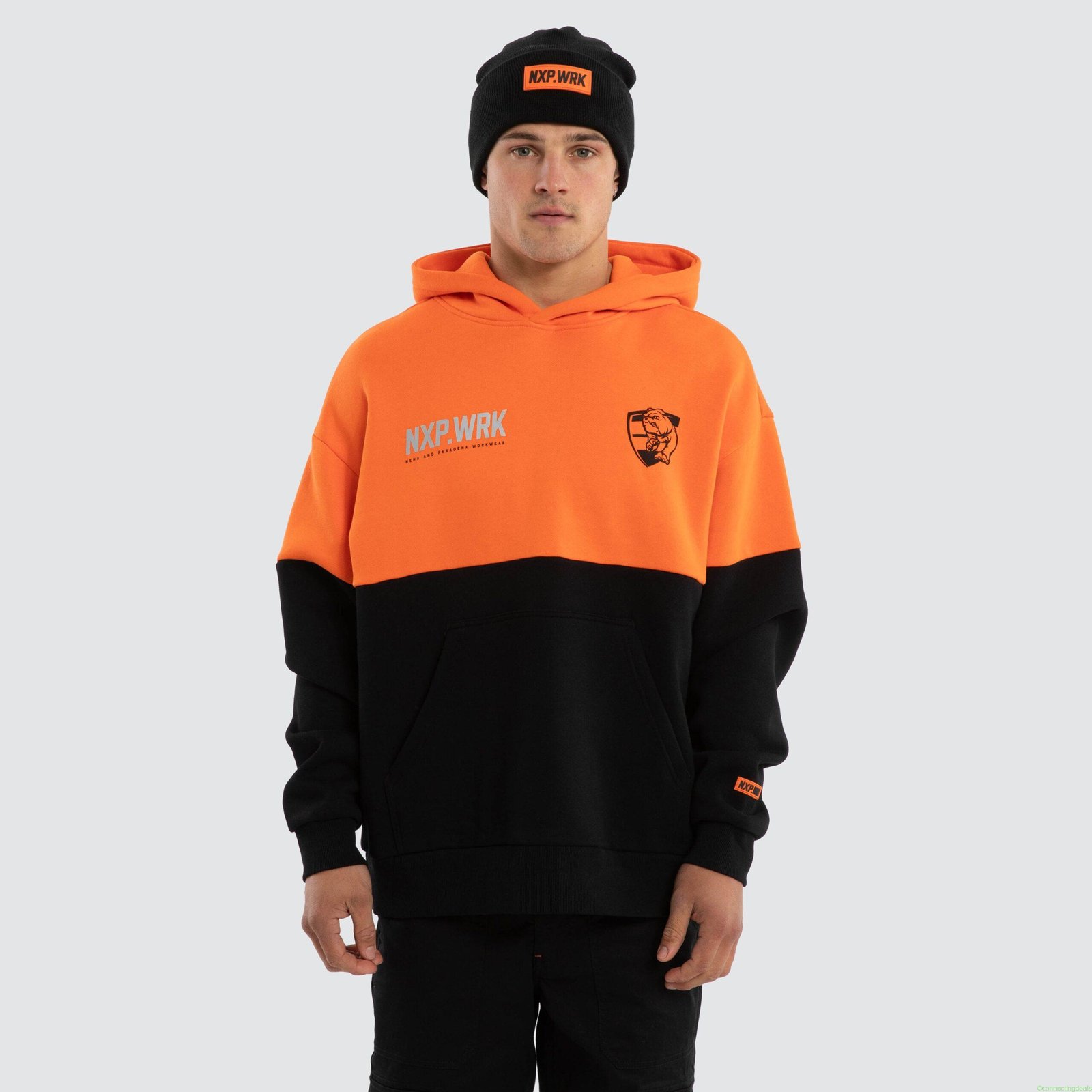 Western Bulldogs Block Hoodie Orange