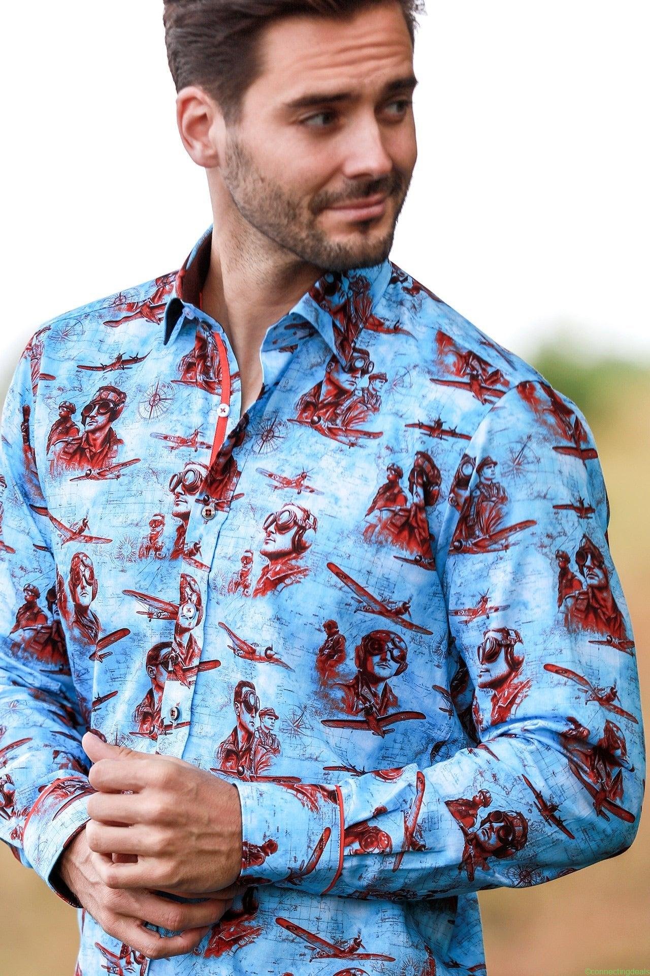AIR FORCE TENCEL PRINT SHIRT