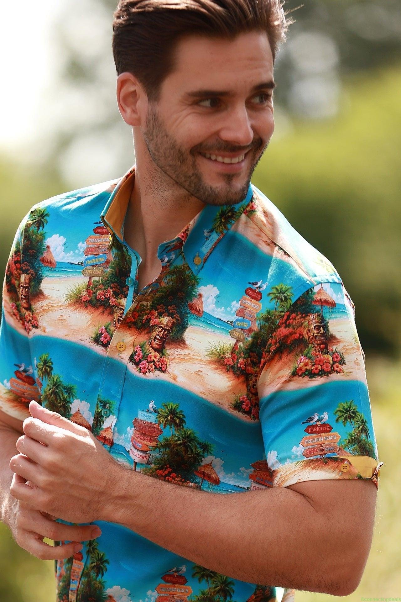 BEACH CLUB VIBES SHORT SLEEVE PRINT