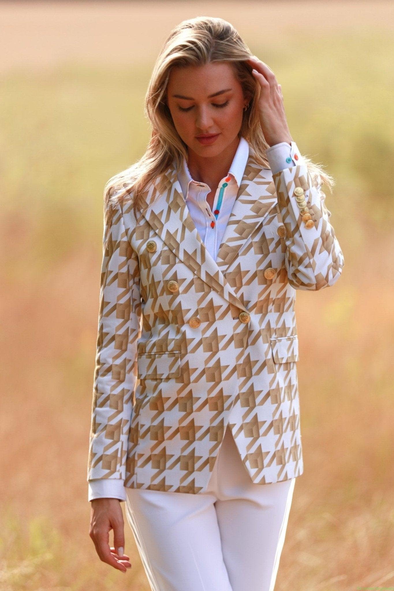 CANDY CRUSH HOUNDSTOOTH DOUBLE BREASTED