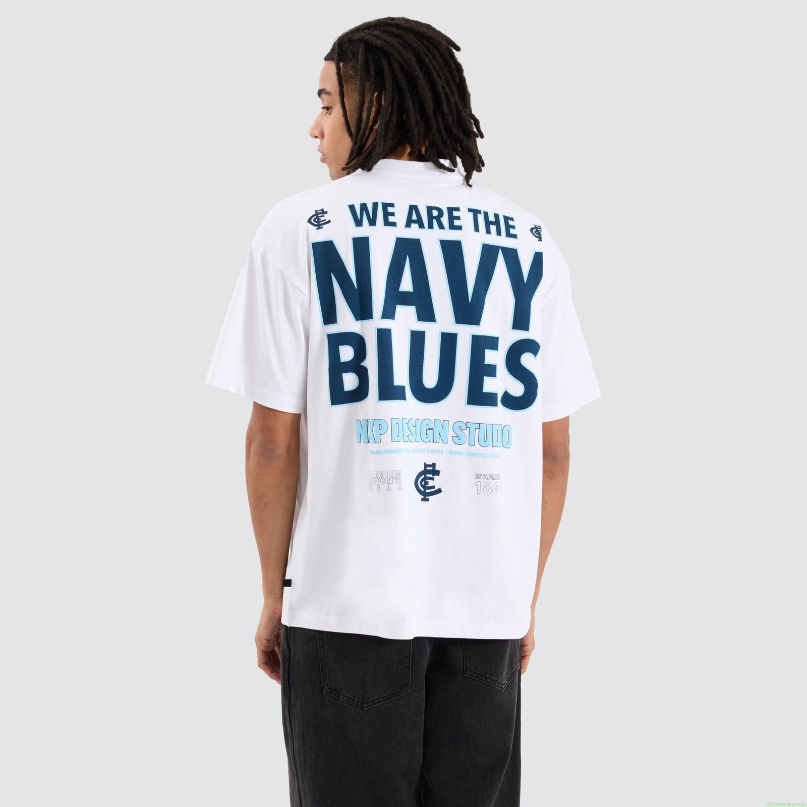 Carlton Blues AFL Heavy Raptor Tee Optical