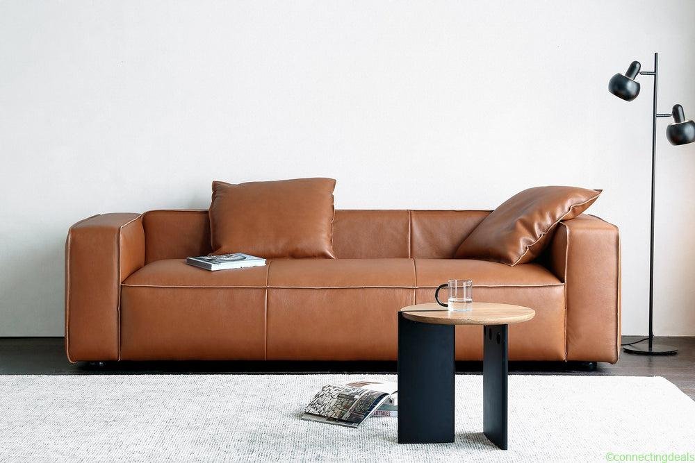 Acanva Pomona Leather Couch