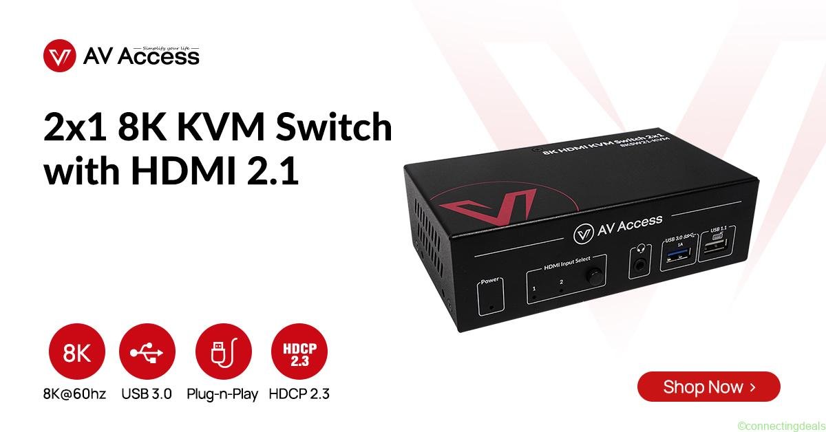 AV Access 8KSW21 KVM 8K KVM Switch