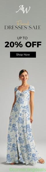 160*600 Floral Bridesmaid Dress Sale