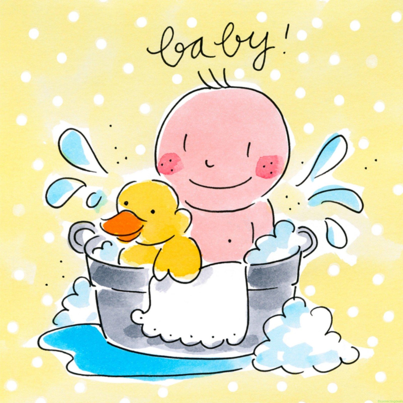 Blond Amsterdam Geboortekaart badeend Square