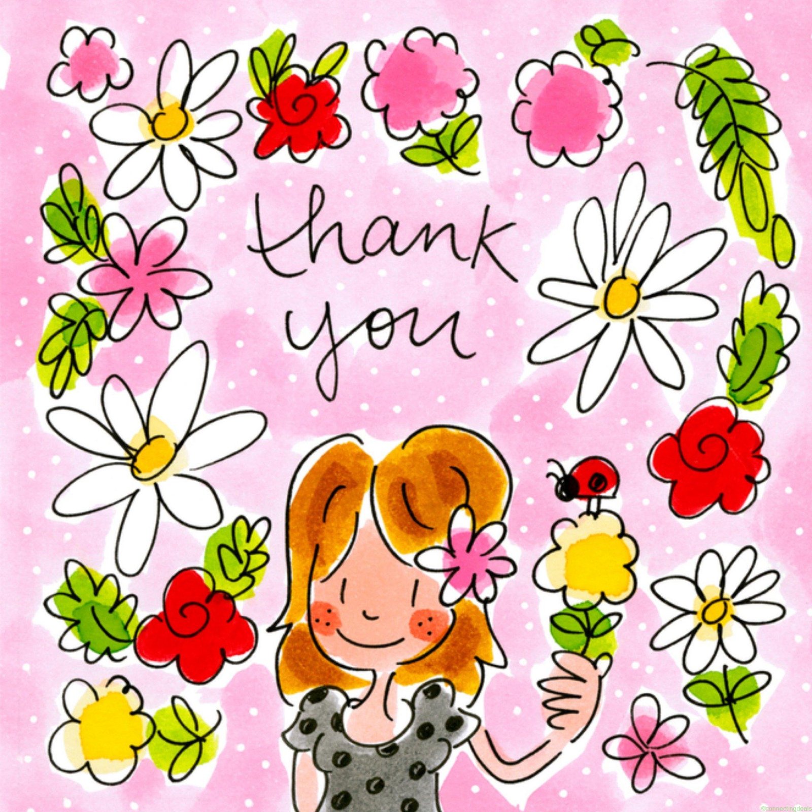 Blond Amsterdam Bedankkaartjes Cartoon Square