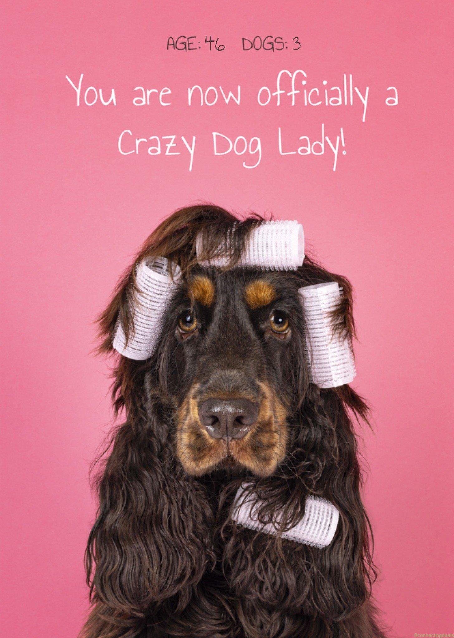 Catchy Images Verjaardagskaart Crazy dog