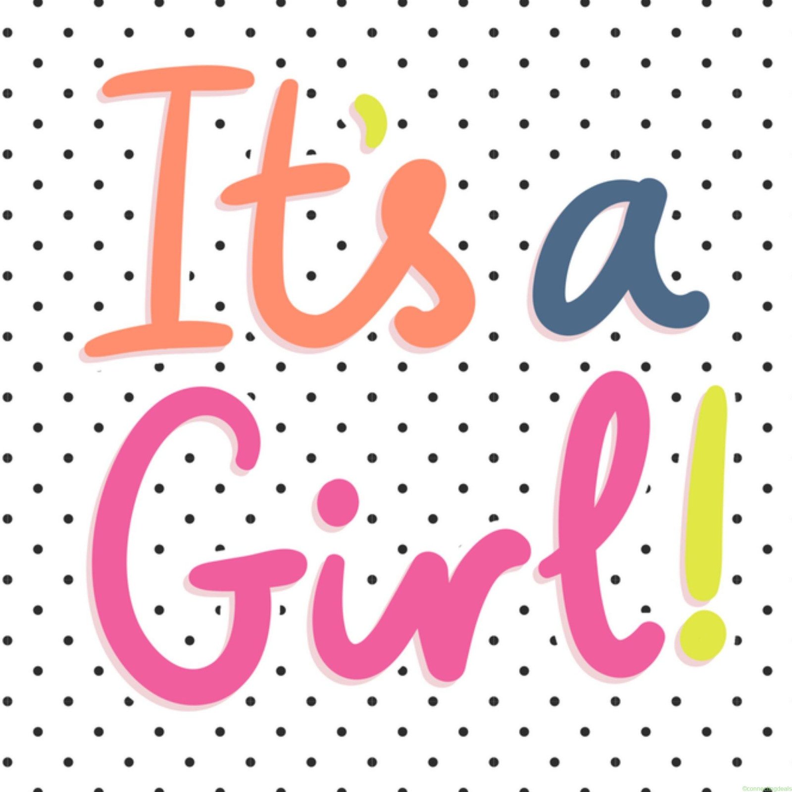 UK Greetings Geboortekaart Meisje Giant