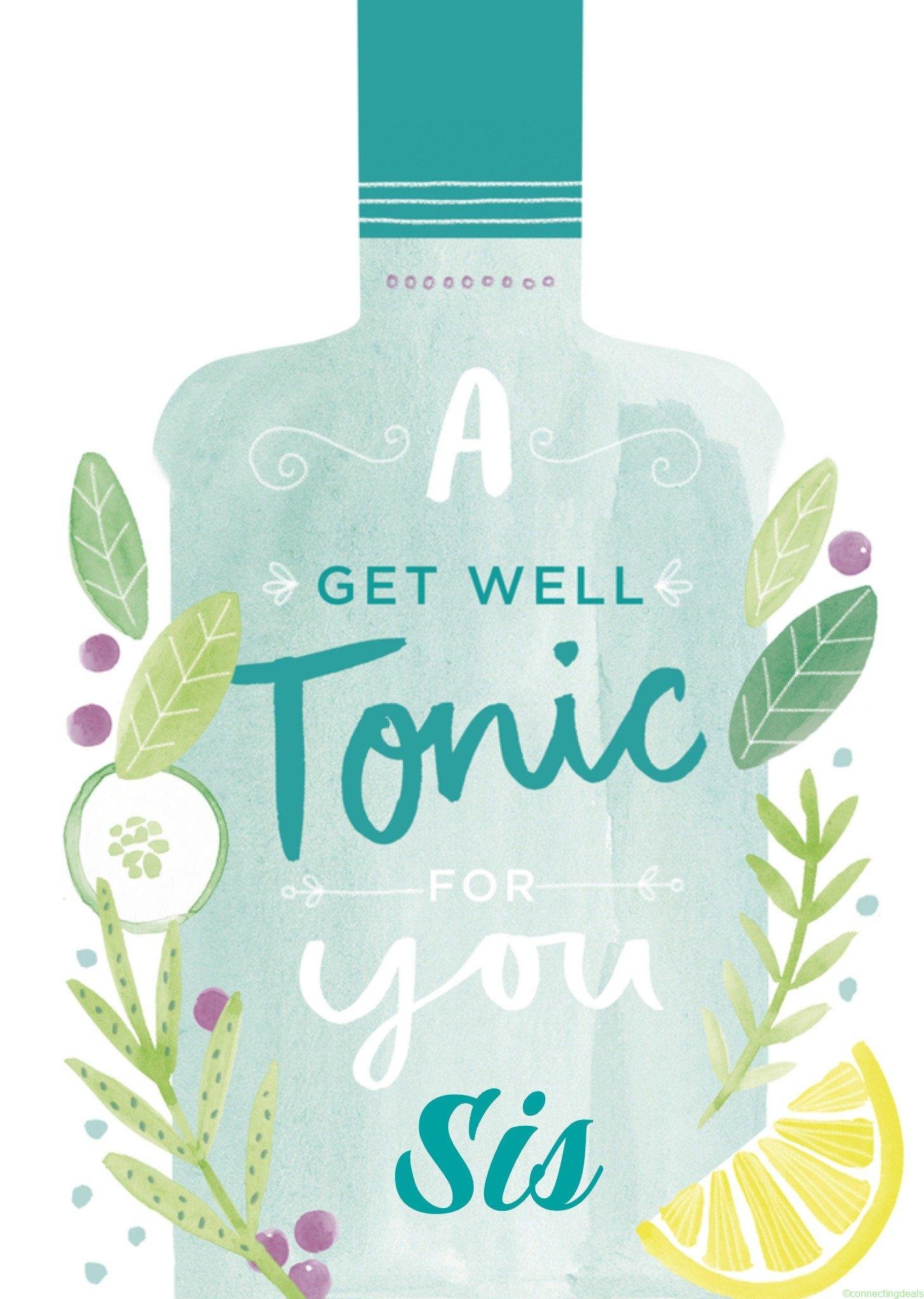 UK Greetings Beterschapskaart Tonic Standard