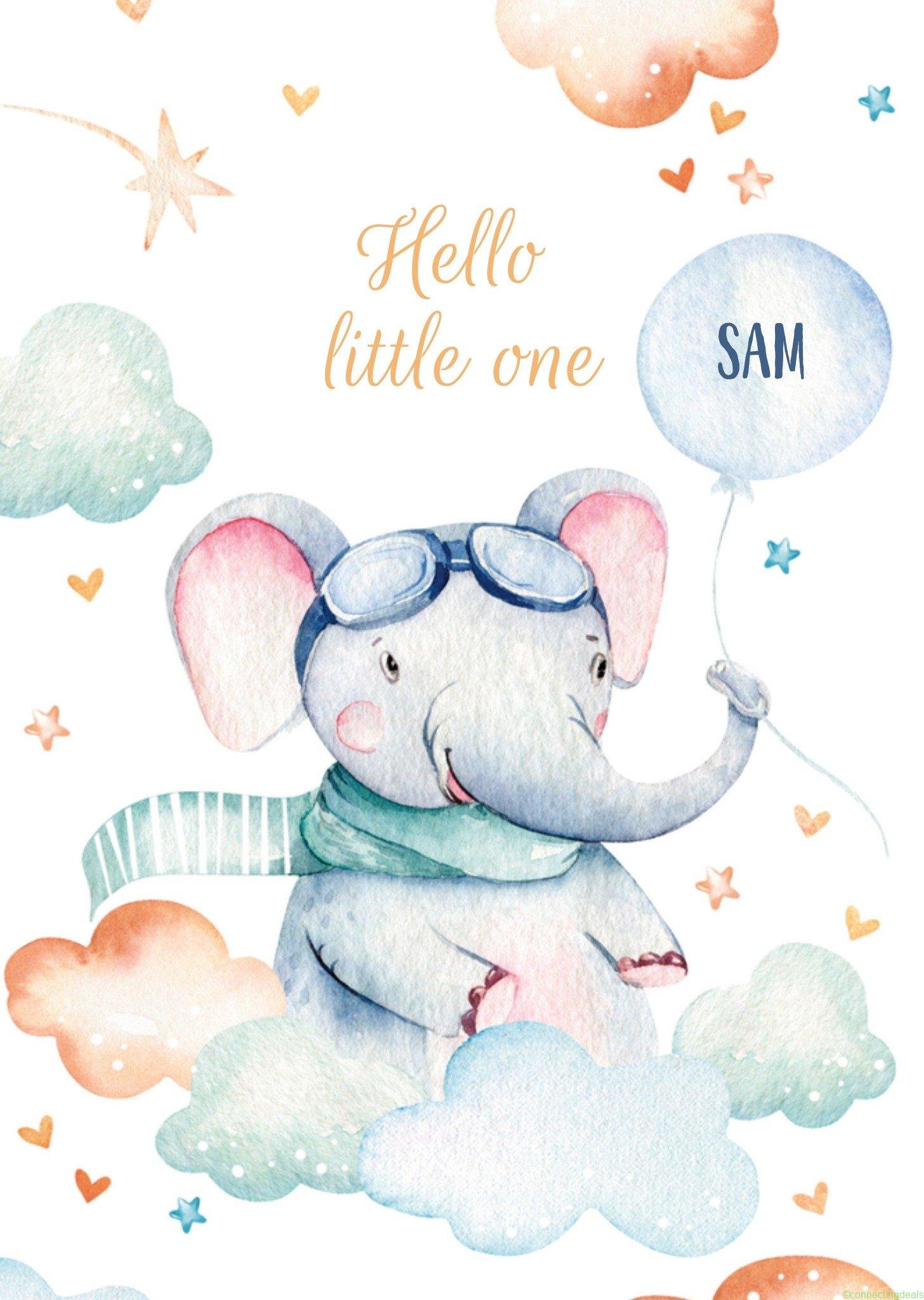 TMS Geboortekaart Hello little one