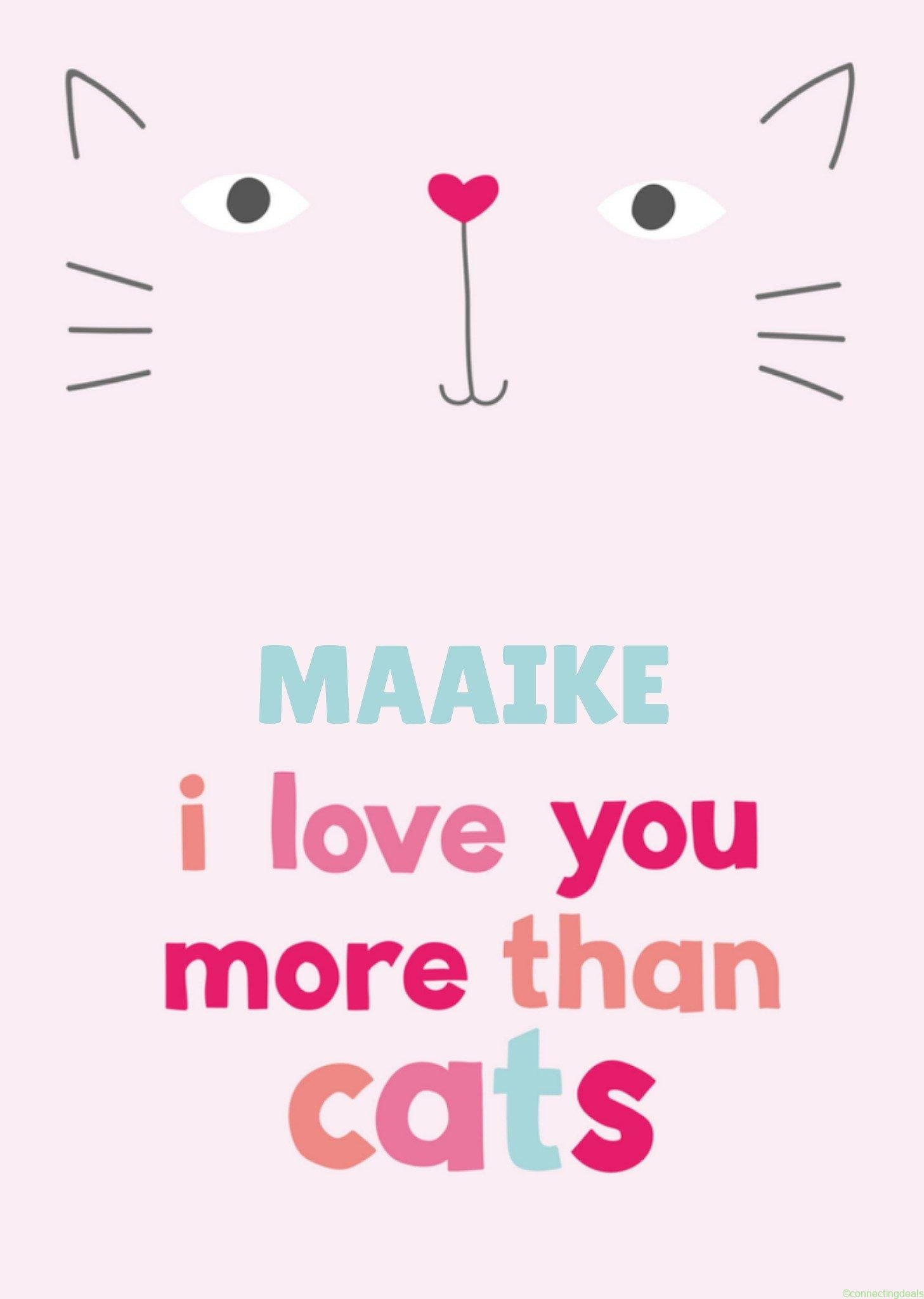Greetz Valentijnskaart kat met naam
