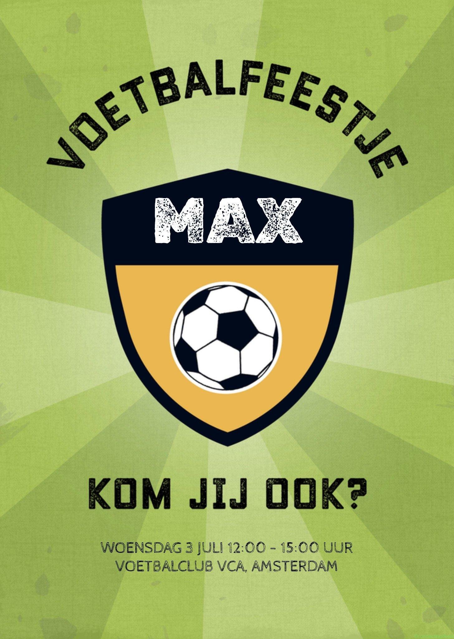 Greetz Kinderfeestje Voetbal Postcard