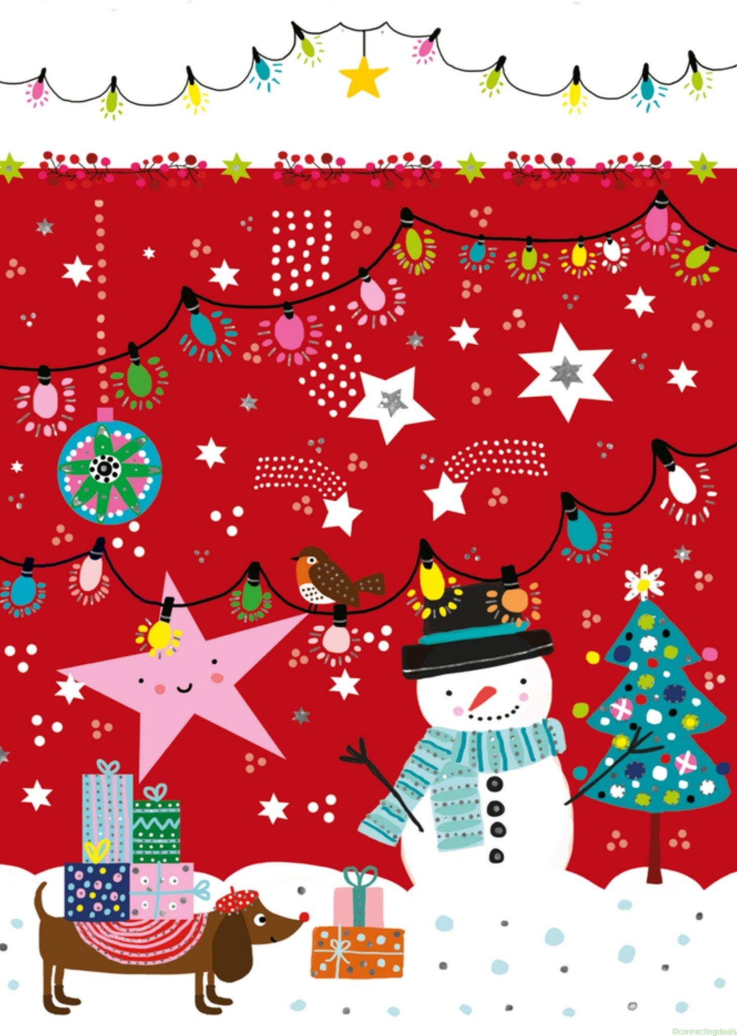 TMS Kerstkaart Sneeuwpop Postcard