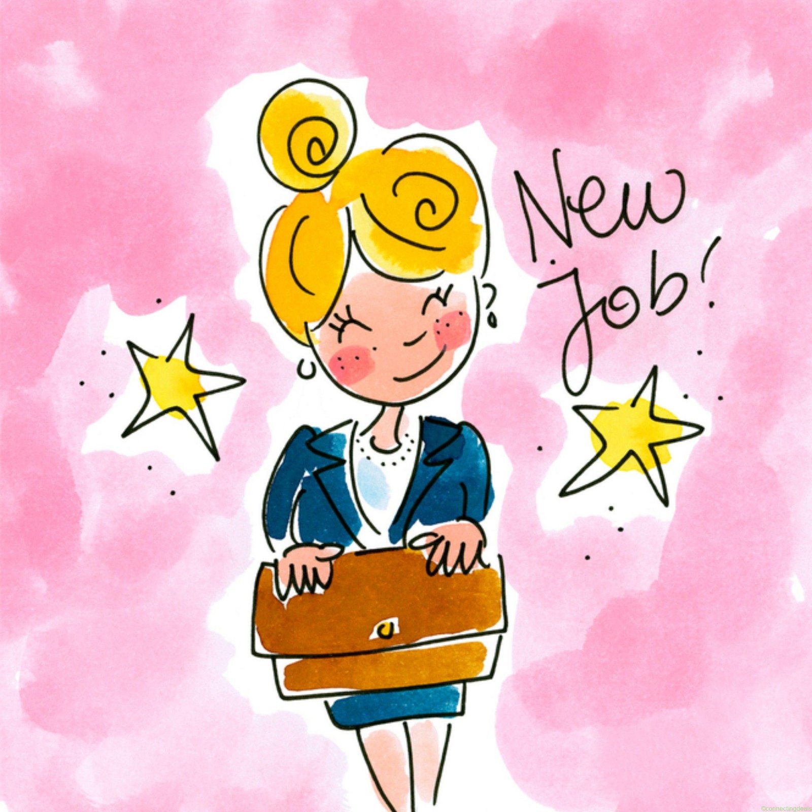 Blond Amsterdam Nieuwe baan illustratie