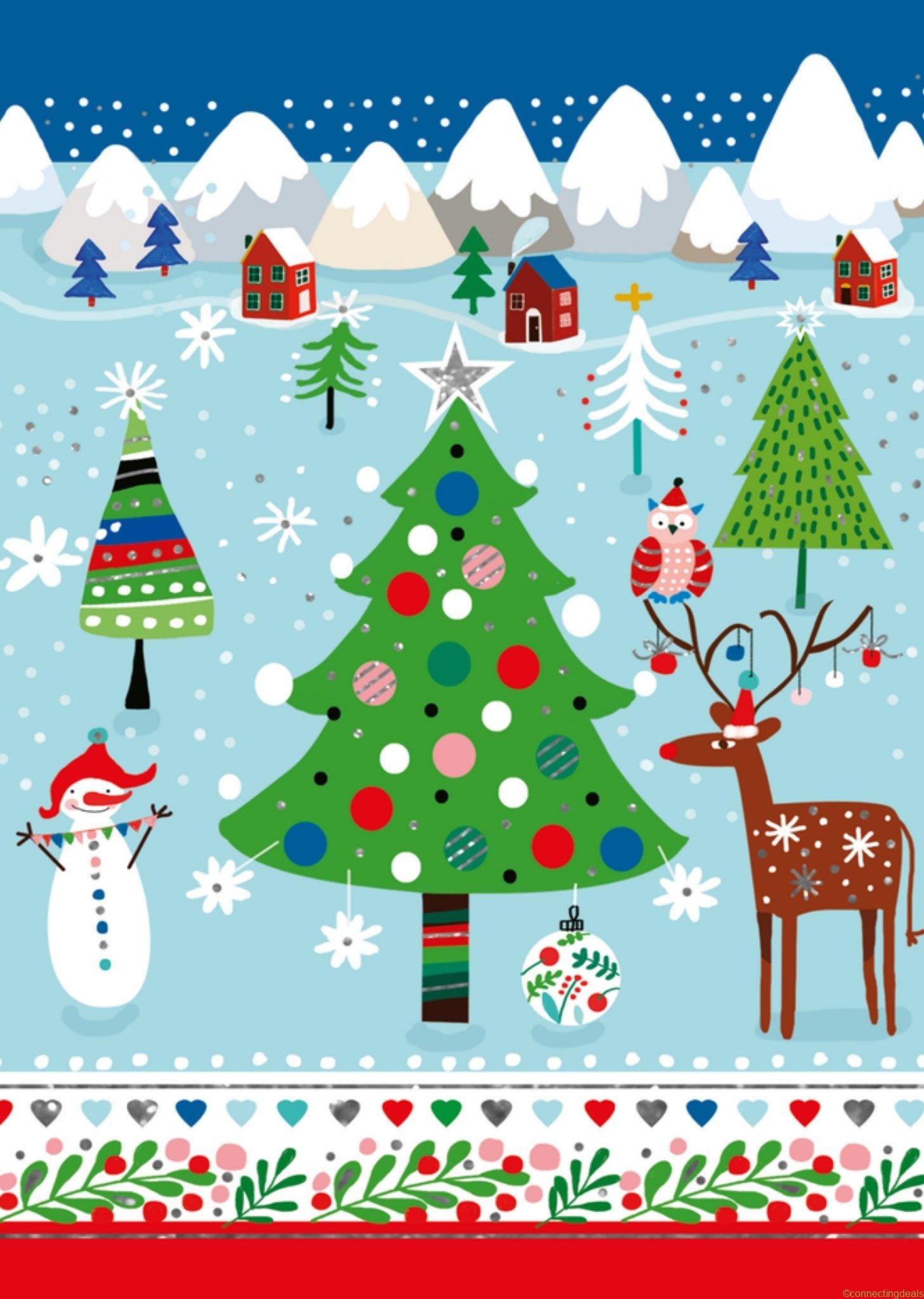 TMS Kerstkaart Kerstboom Postcard