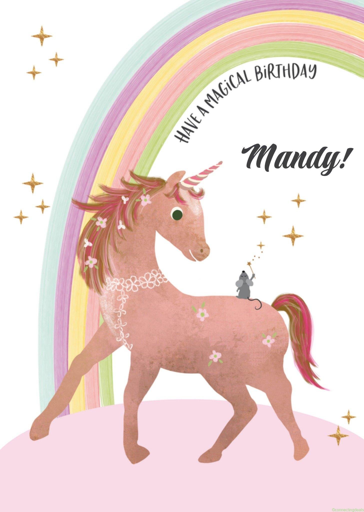 Tsjip Verjaardagskaart Unicorn Large