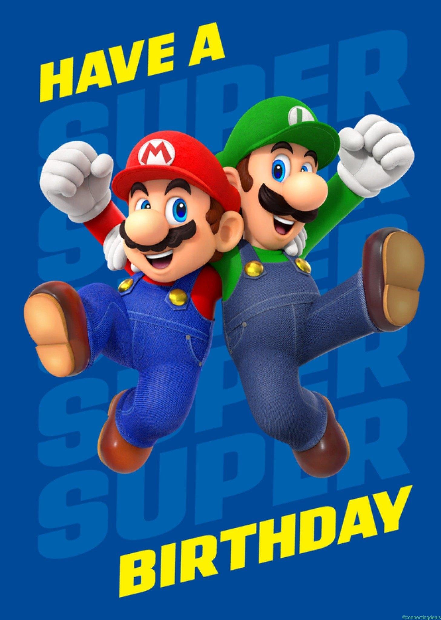 free ads Greetz Super Mario Verjaardagskaart Have a