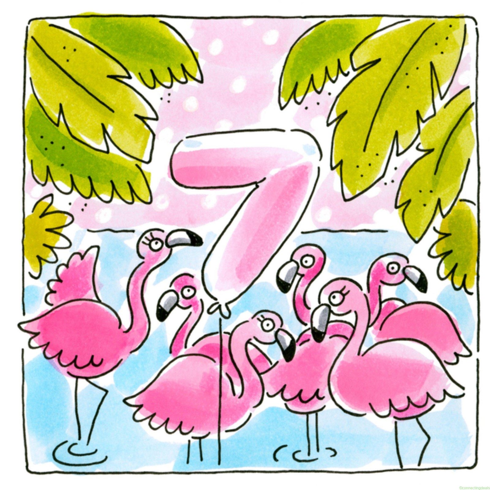 Blond Amsterdam Verjaardagskaart 7 jaar