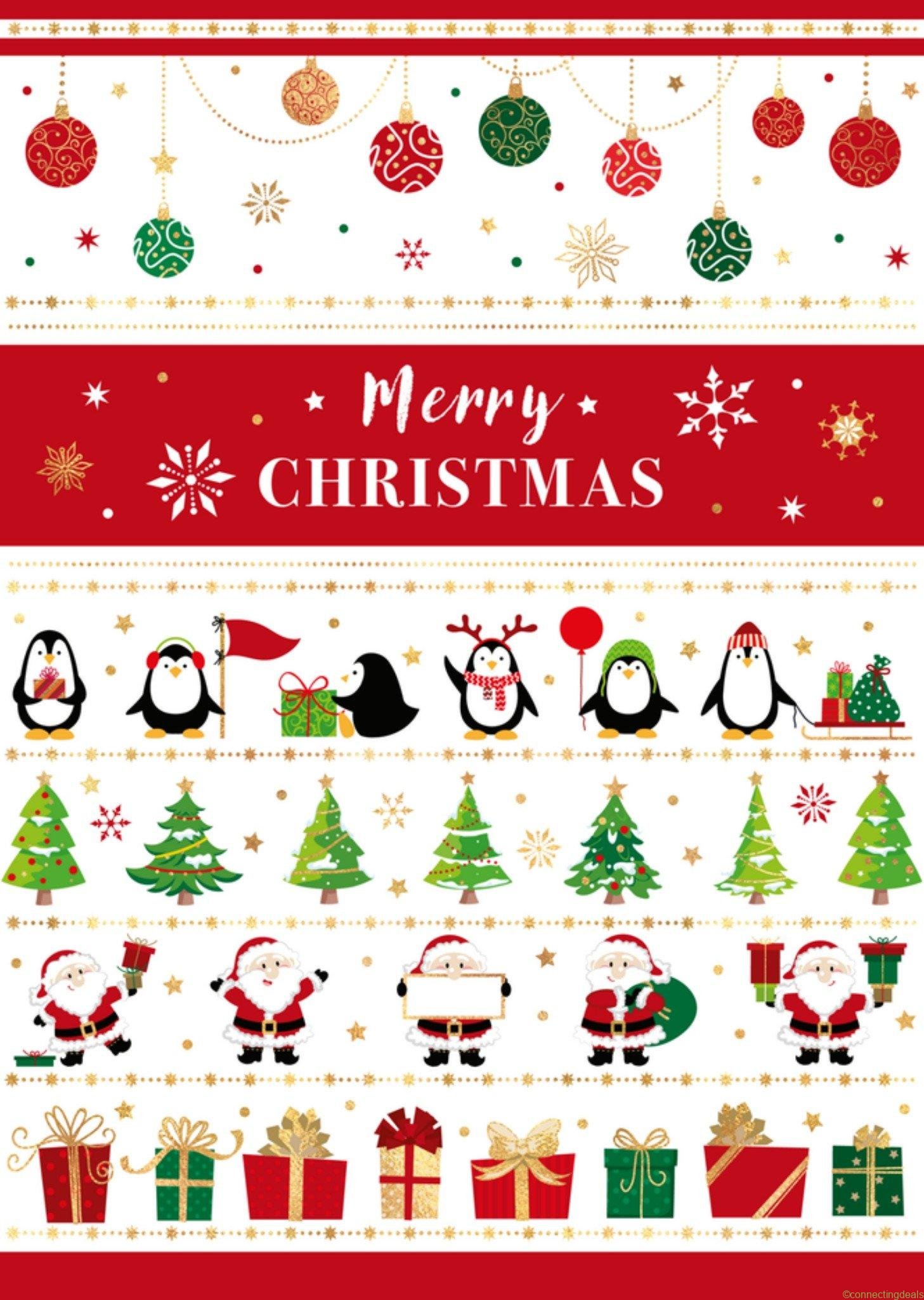 TMS Kerst Illustratie Pinguin Postcard