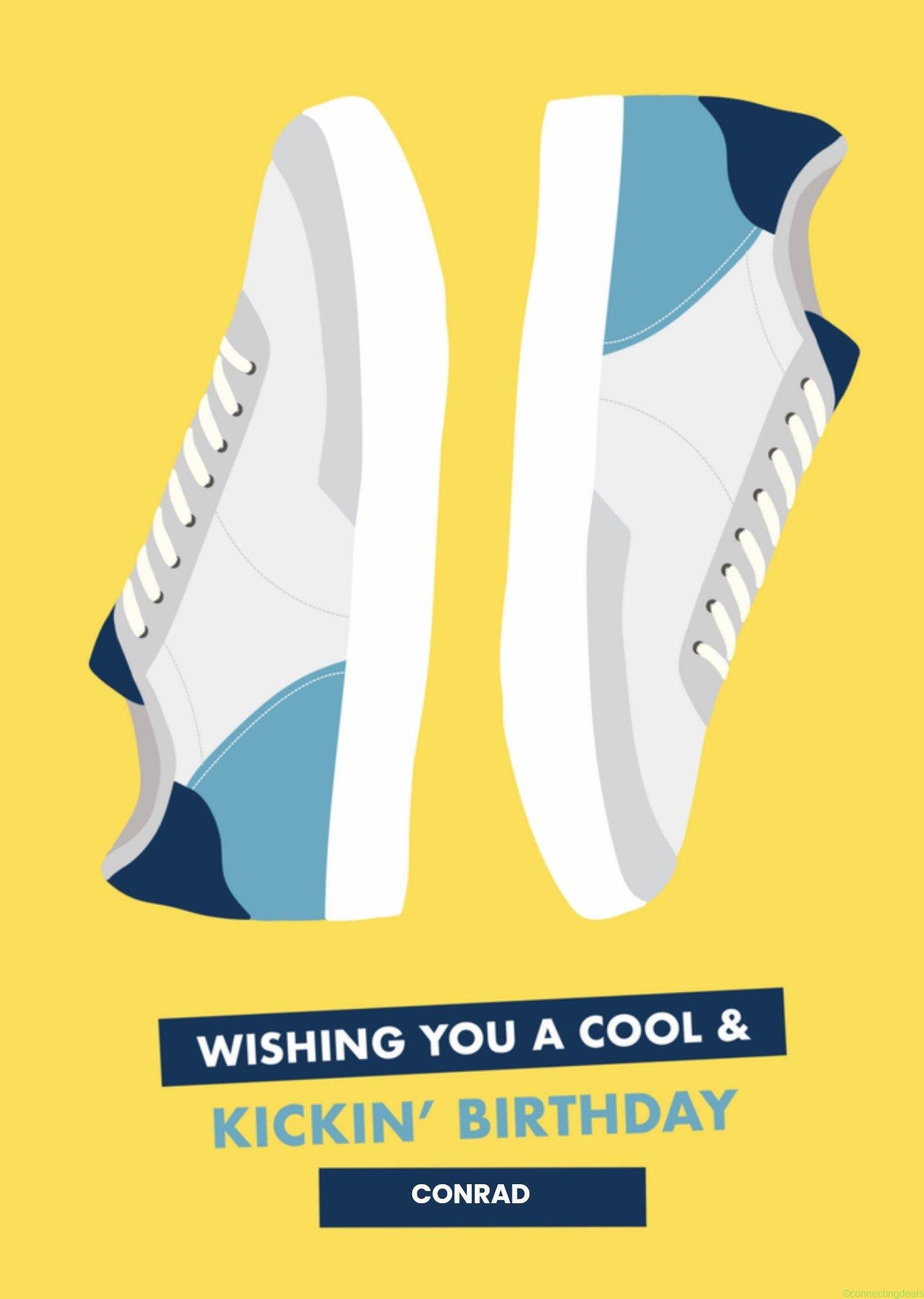 Greetz Verjaardagskaart sneakers met