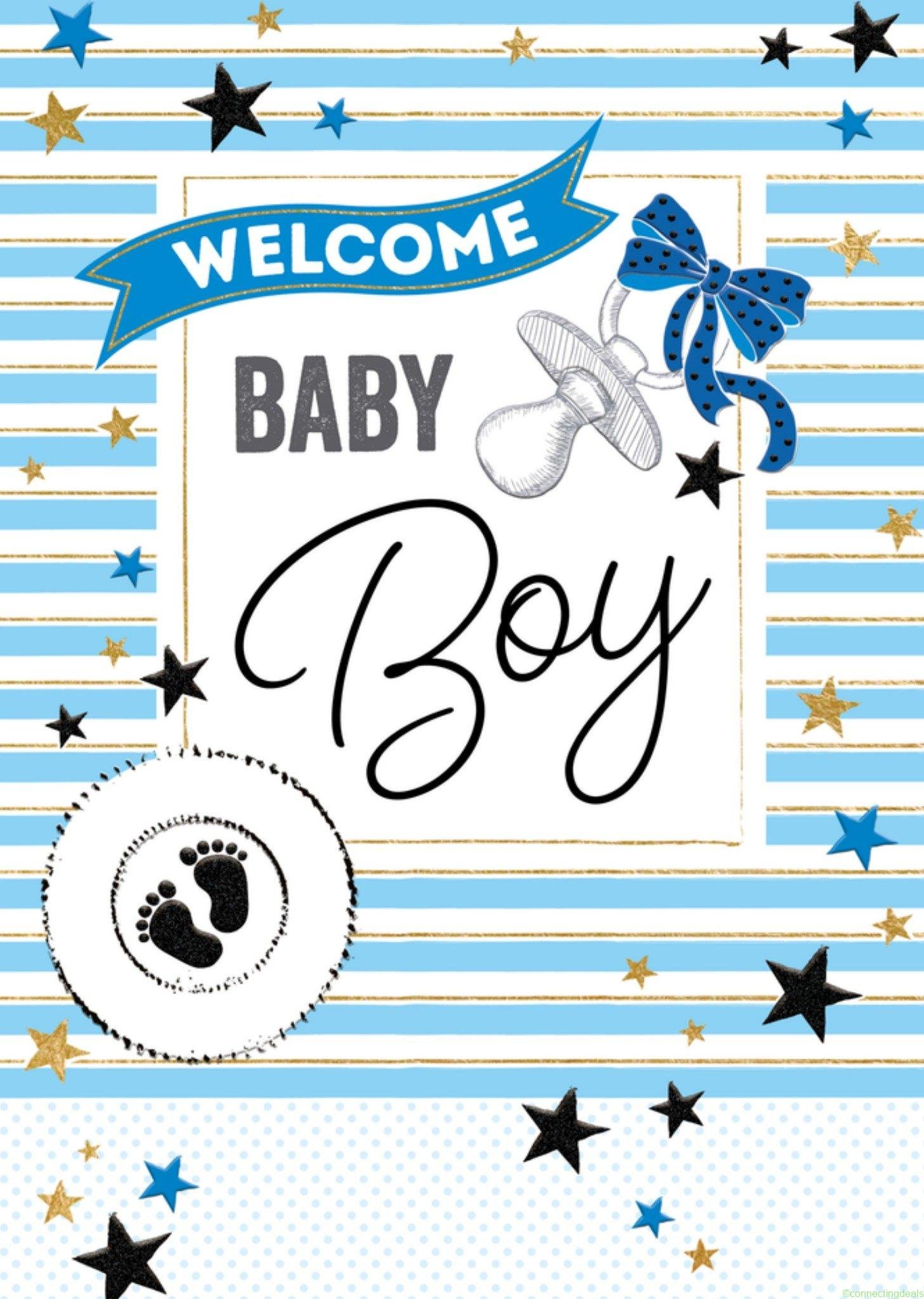 TMS Geboortekaart Jongen Speen Postcard