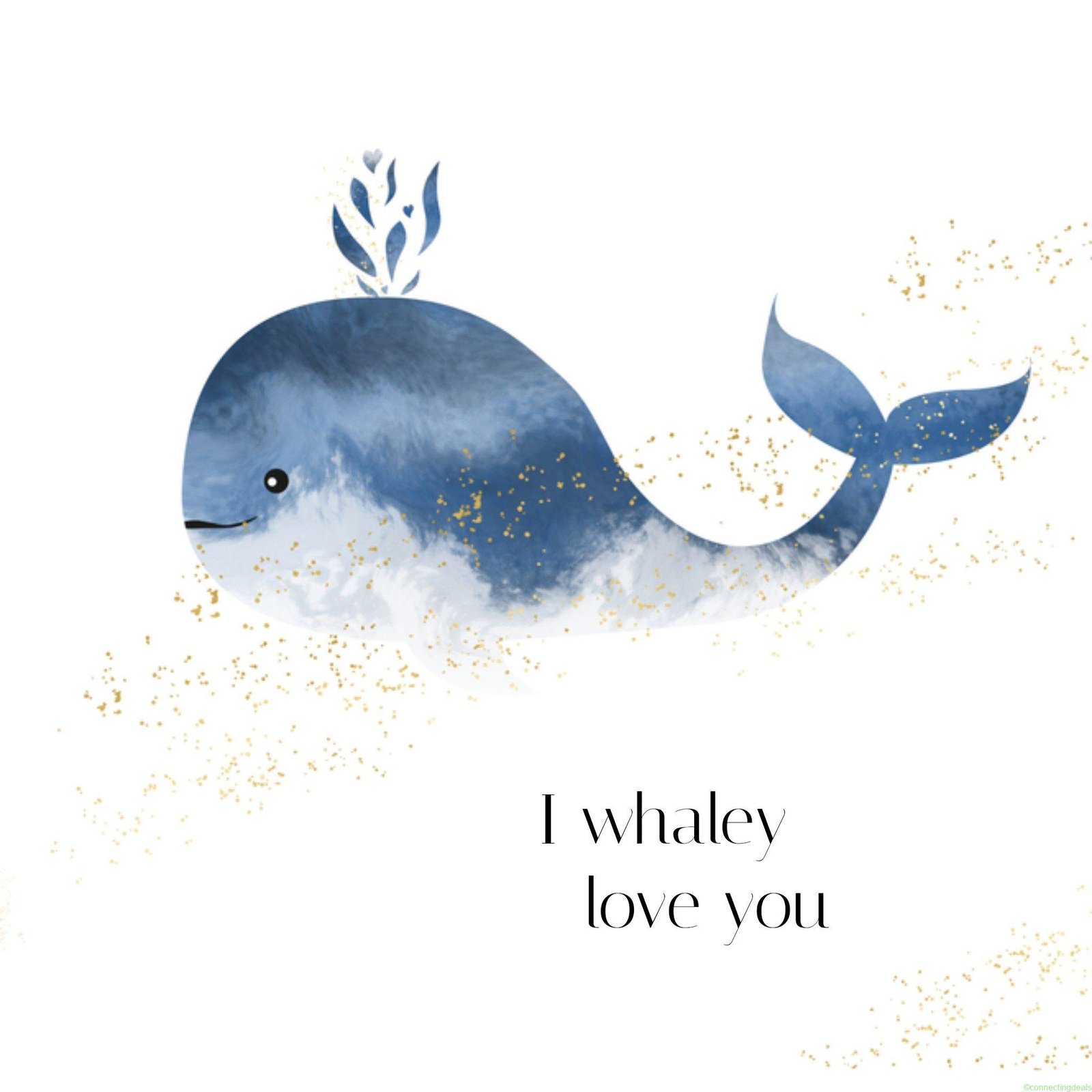 Greetz Valentijnskaart walvis Giant Square