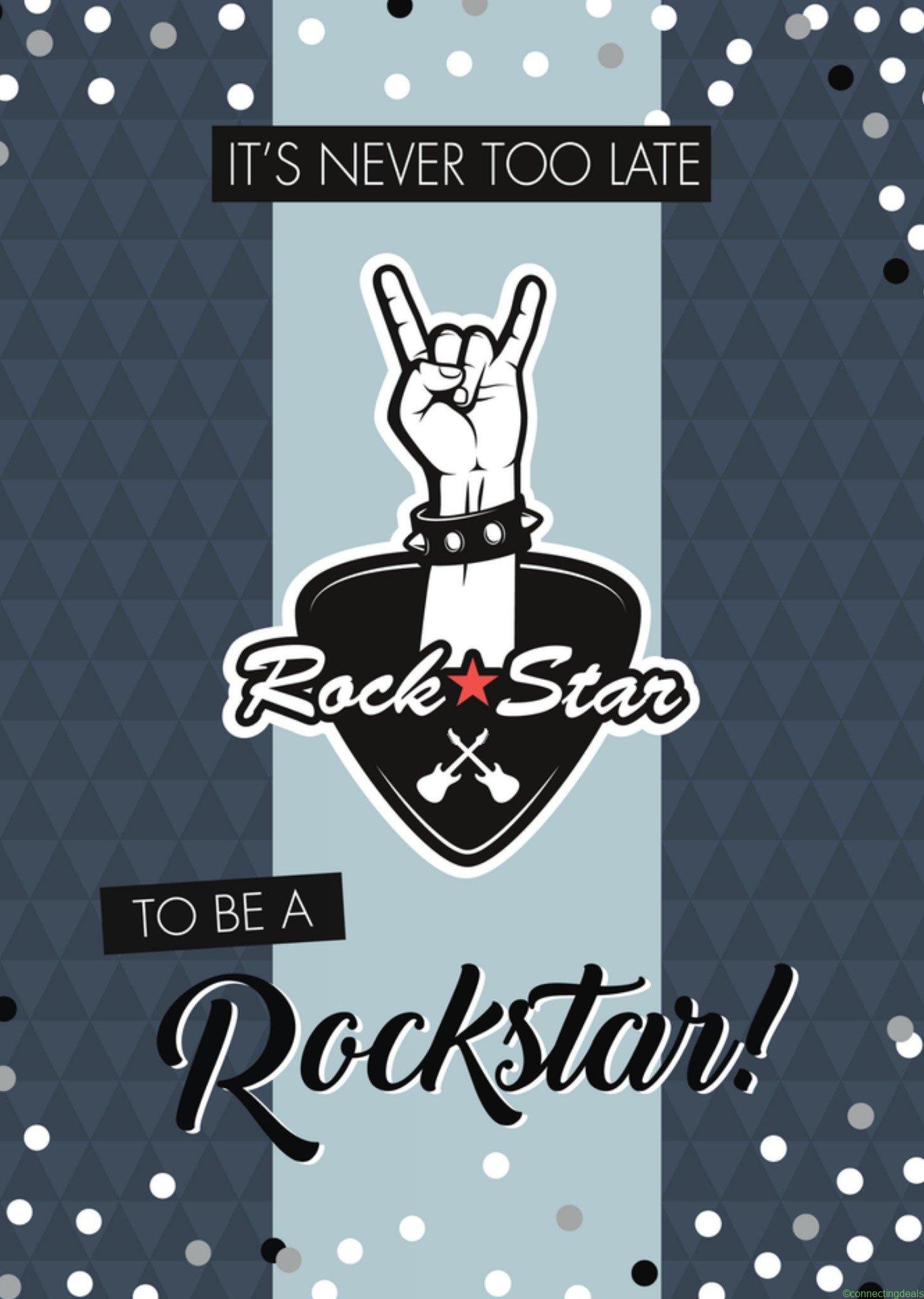 Paperclip Rockstar Postcard