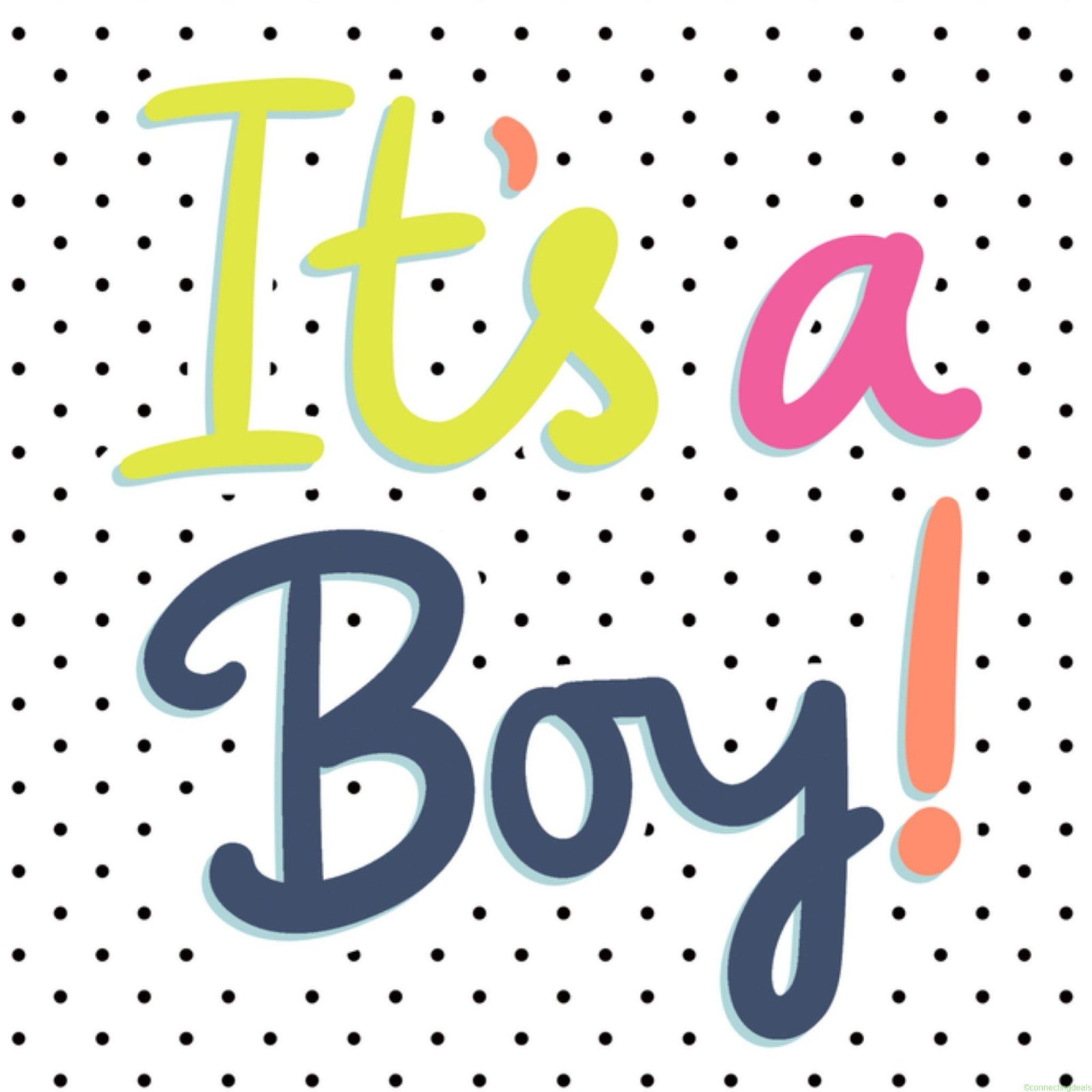 UK Greetings Geboortekaart Jongen Square