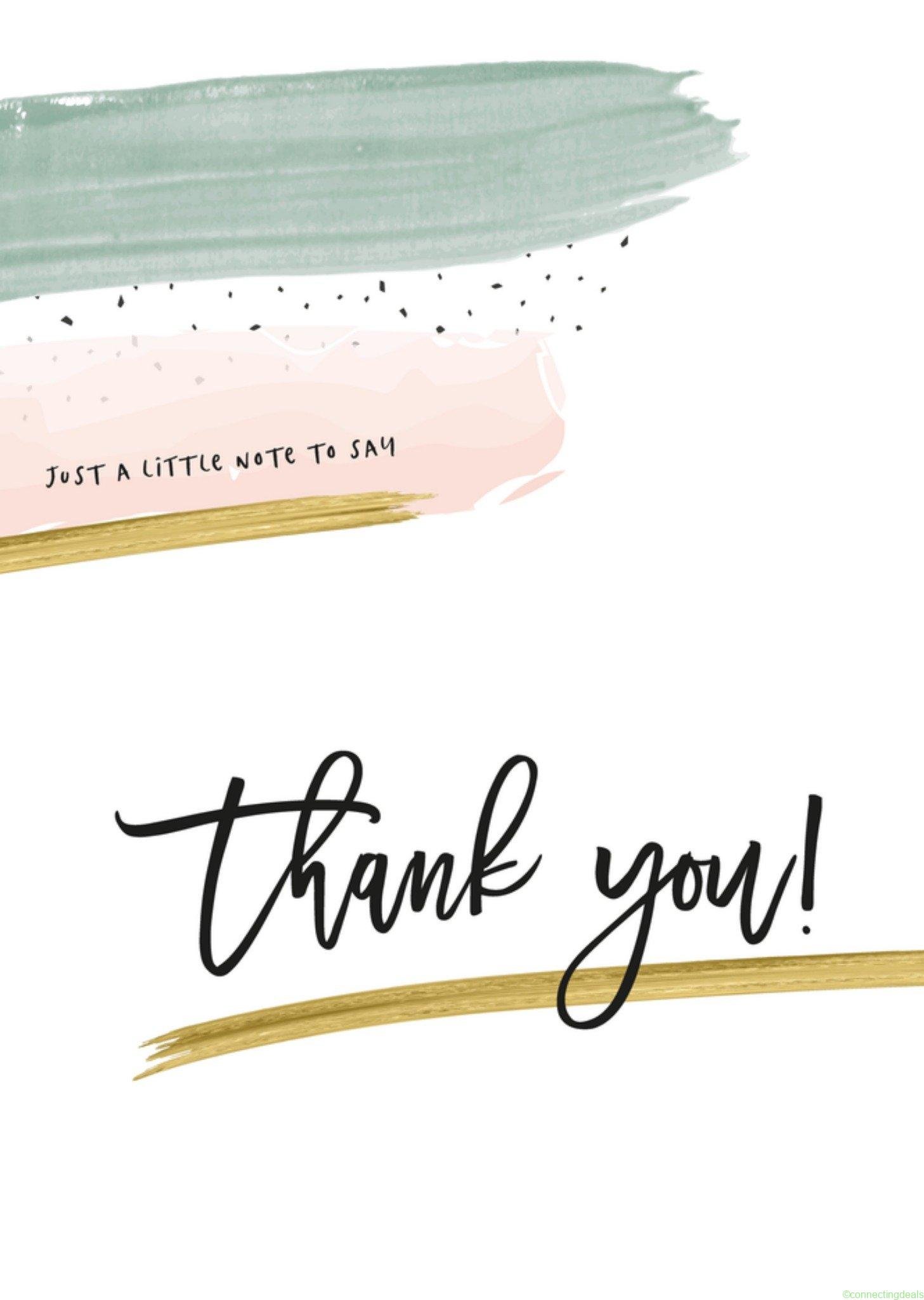 Tsjip bedankkaart Verfstrepen Thank you