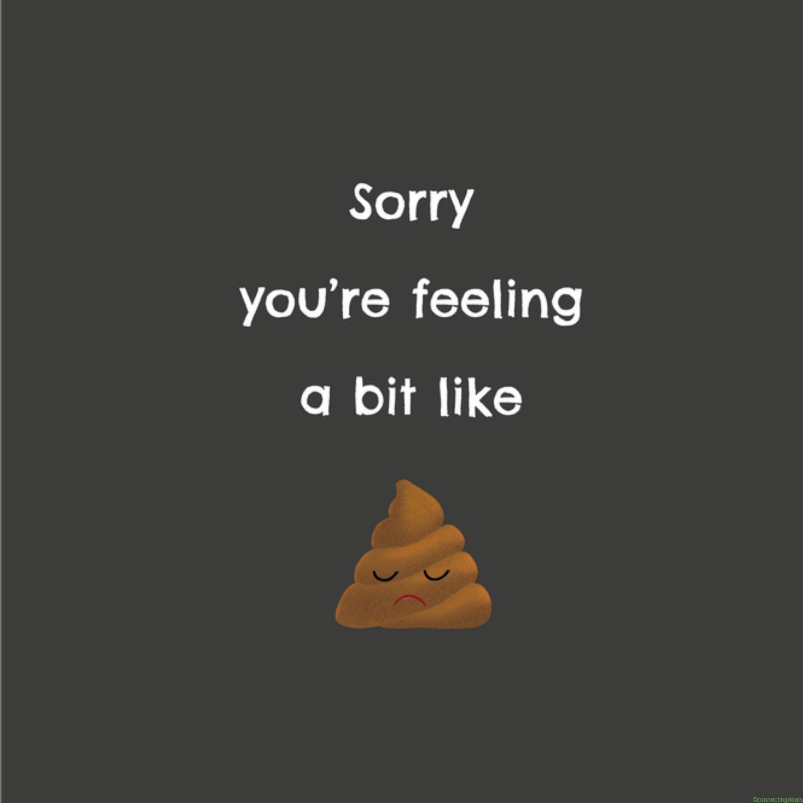 Tsjip Denken aan kaart Poop Large Square