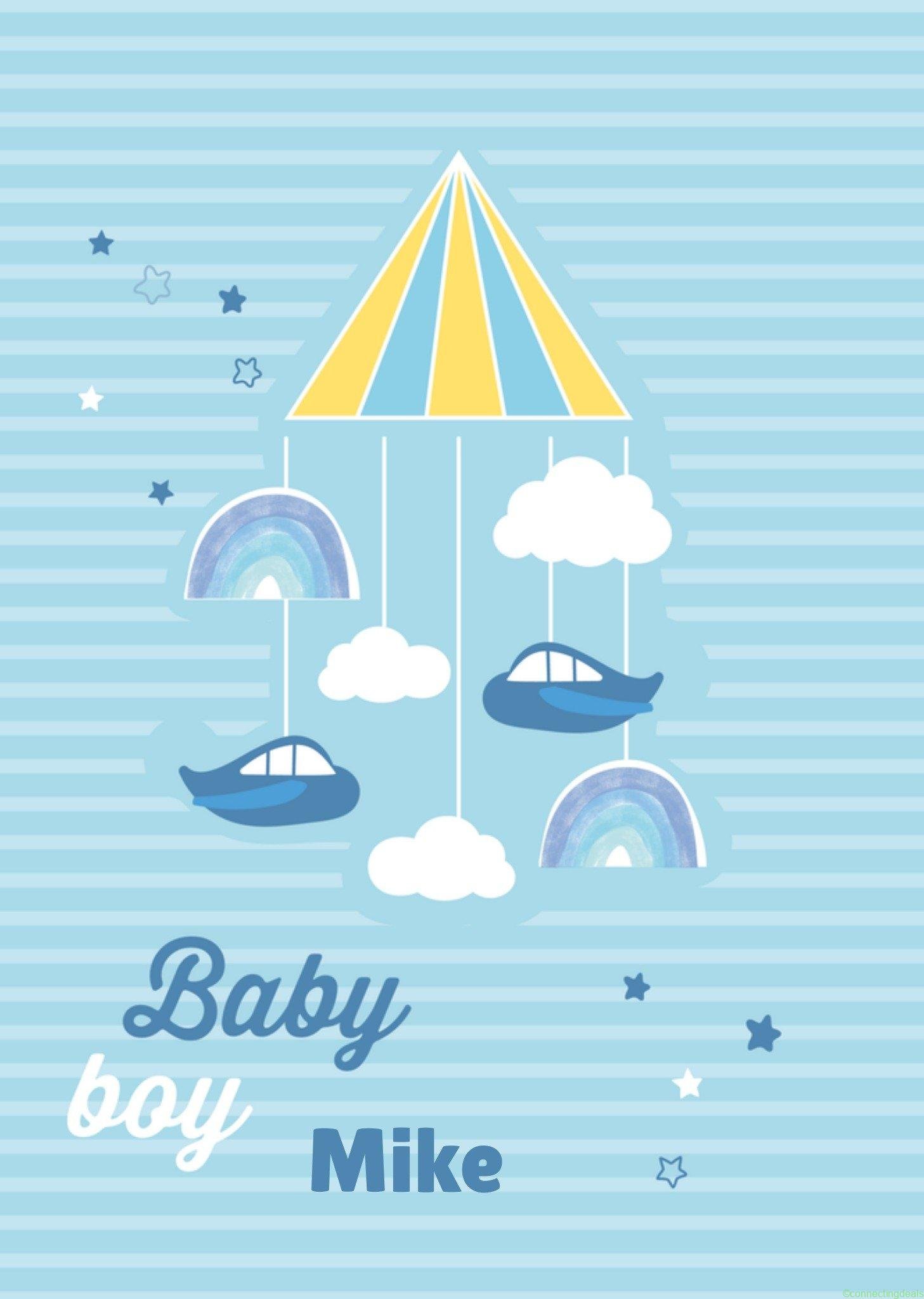 TMS Geboortekaart Jongen Vliegtuigjes