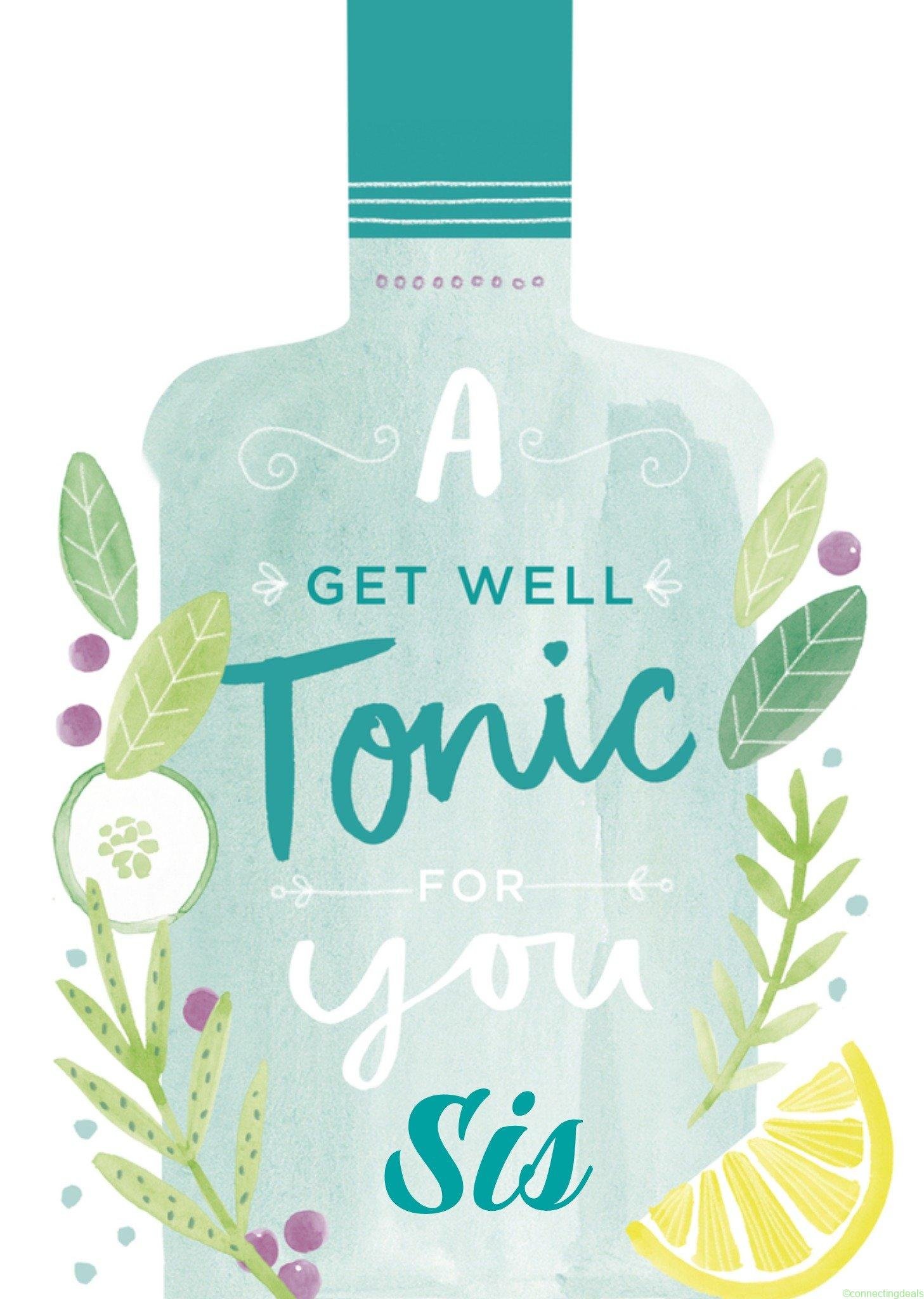 UK Greetings Beterschapskaart Tonic