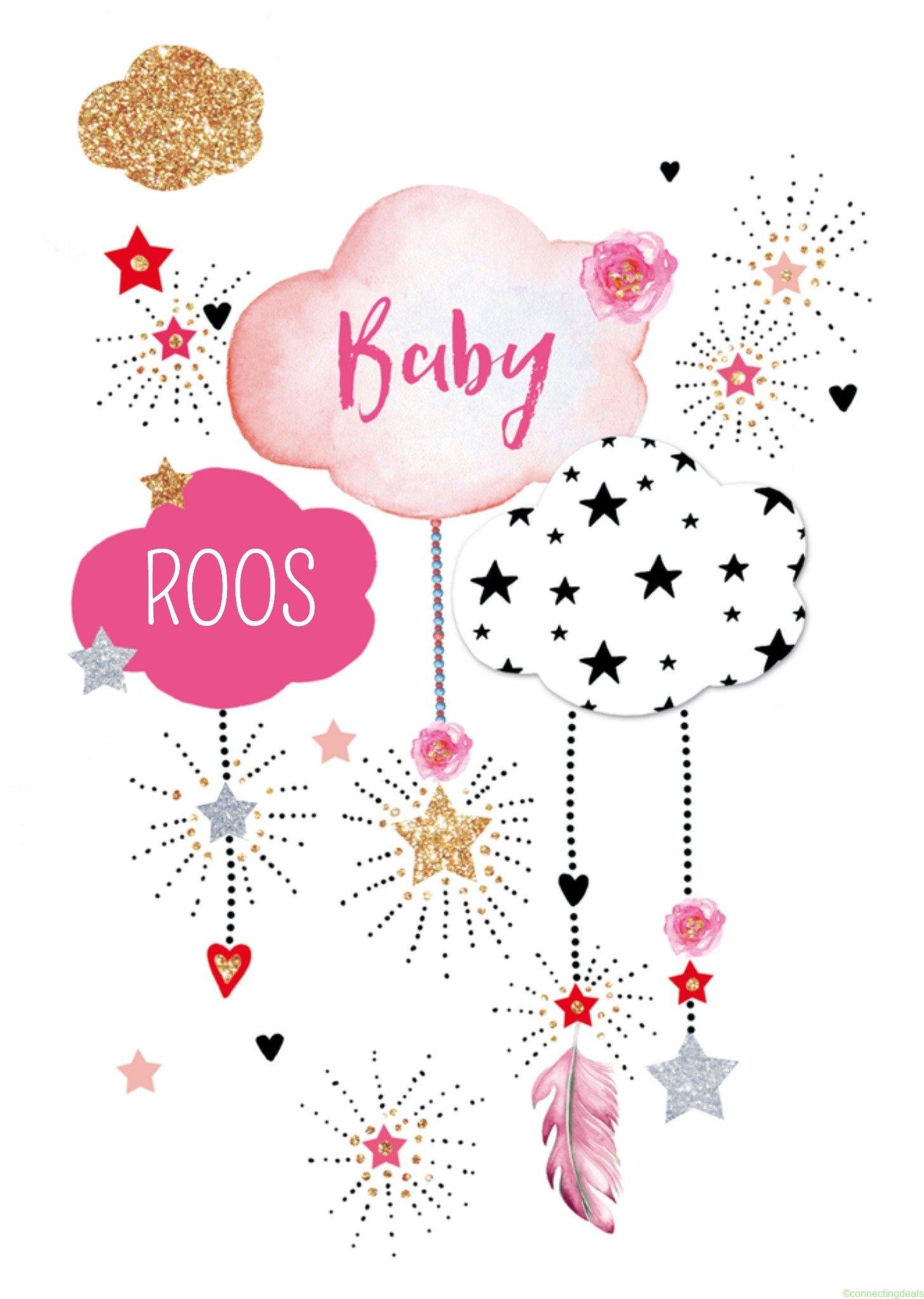 TMS Geboortekaart Meisje Postcard