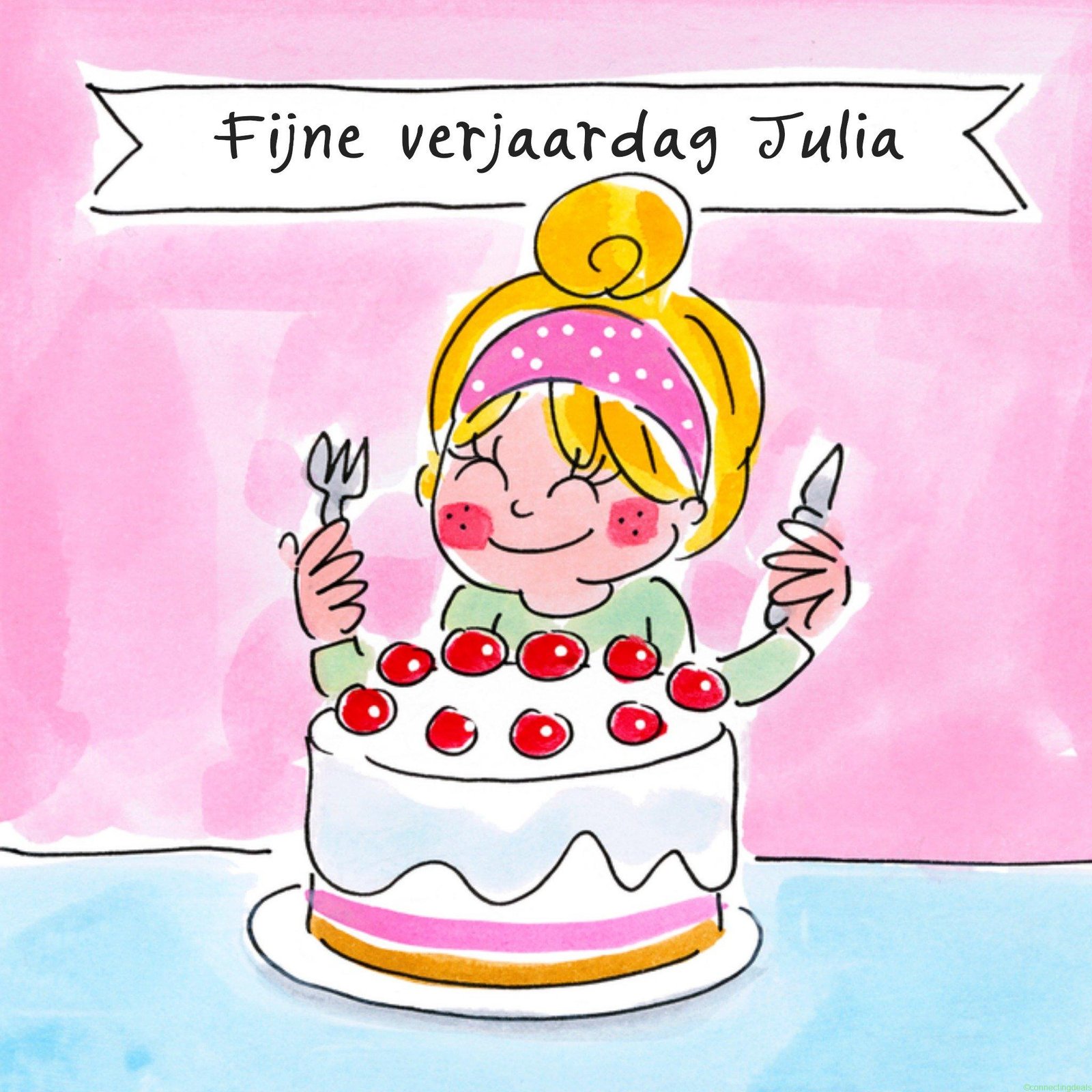 Blond Amsterdam Verjaardagskaart met naam