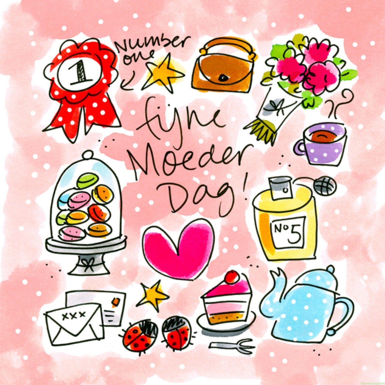 Blond Amsterdam Moederdagkaart cadeaus Square