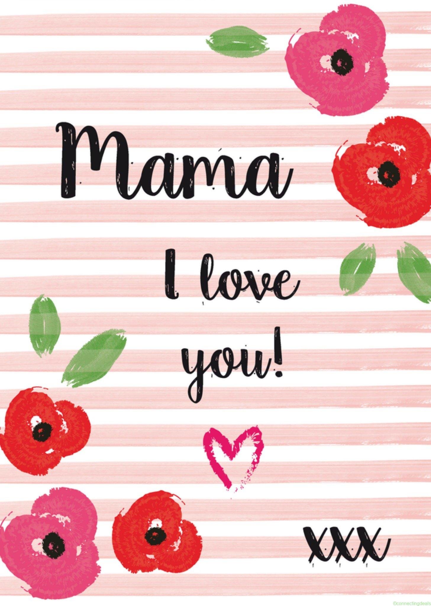 Tsjip Moederdagkaart bloemen Standard