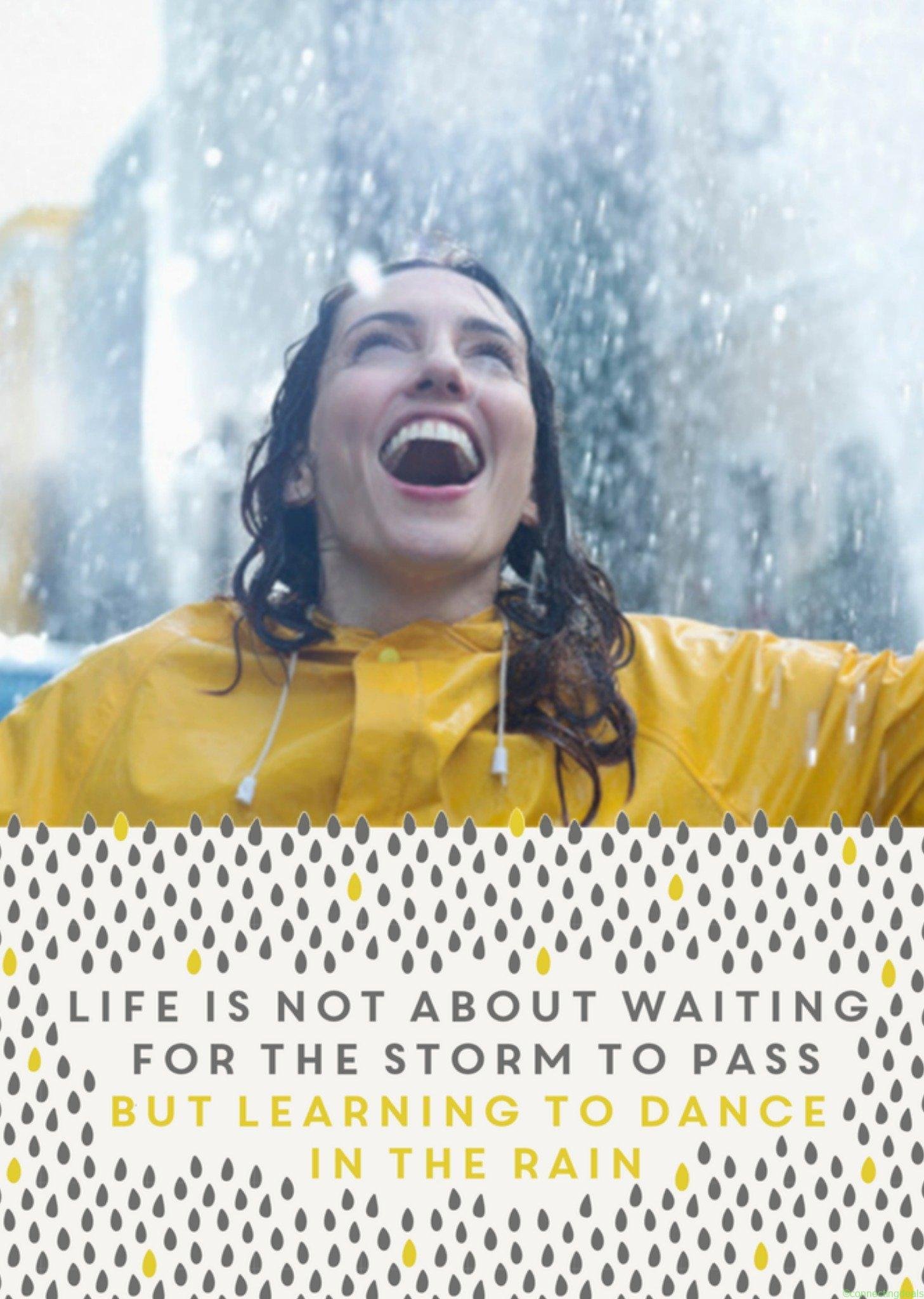 Greetz Denken aan kaart dance in the rain