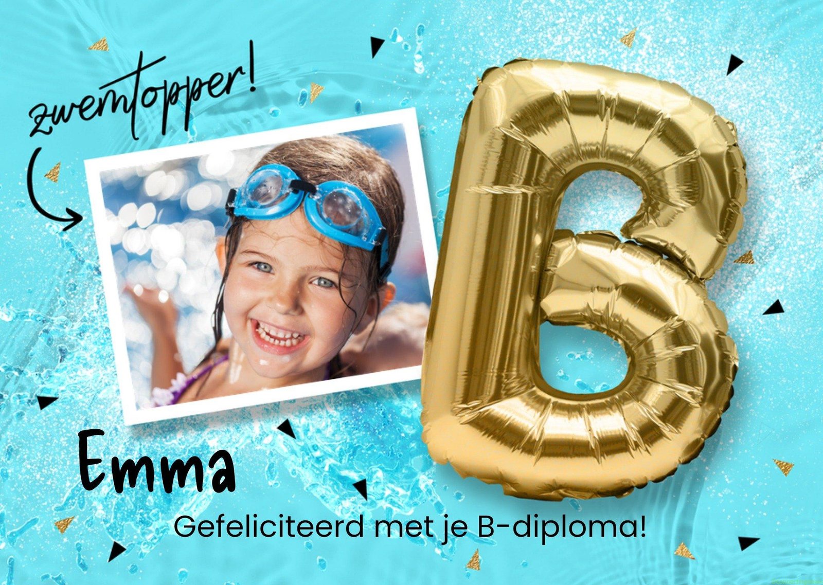 Luckz Zwemdiploma kaart B Meisje Large