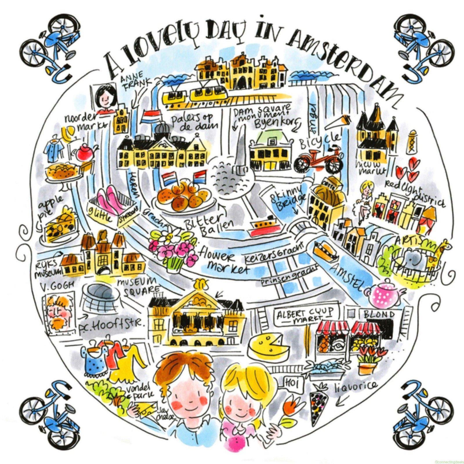 Blond Amsterdam Vakantiekaart amsterdam