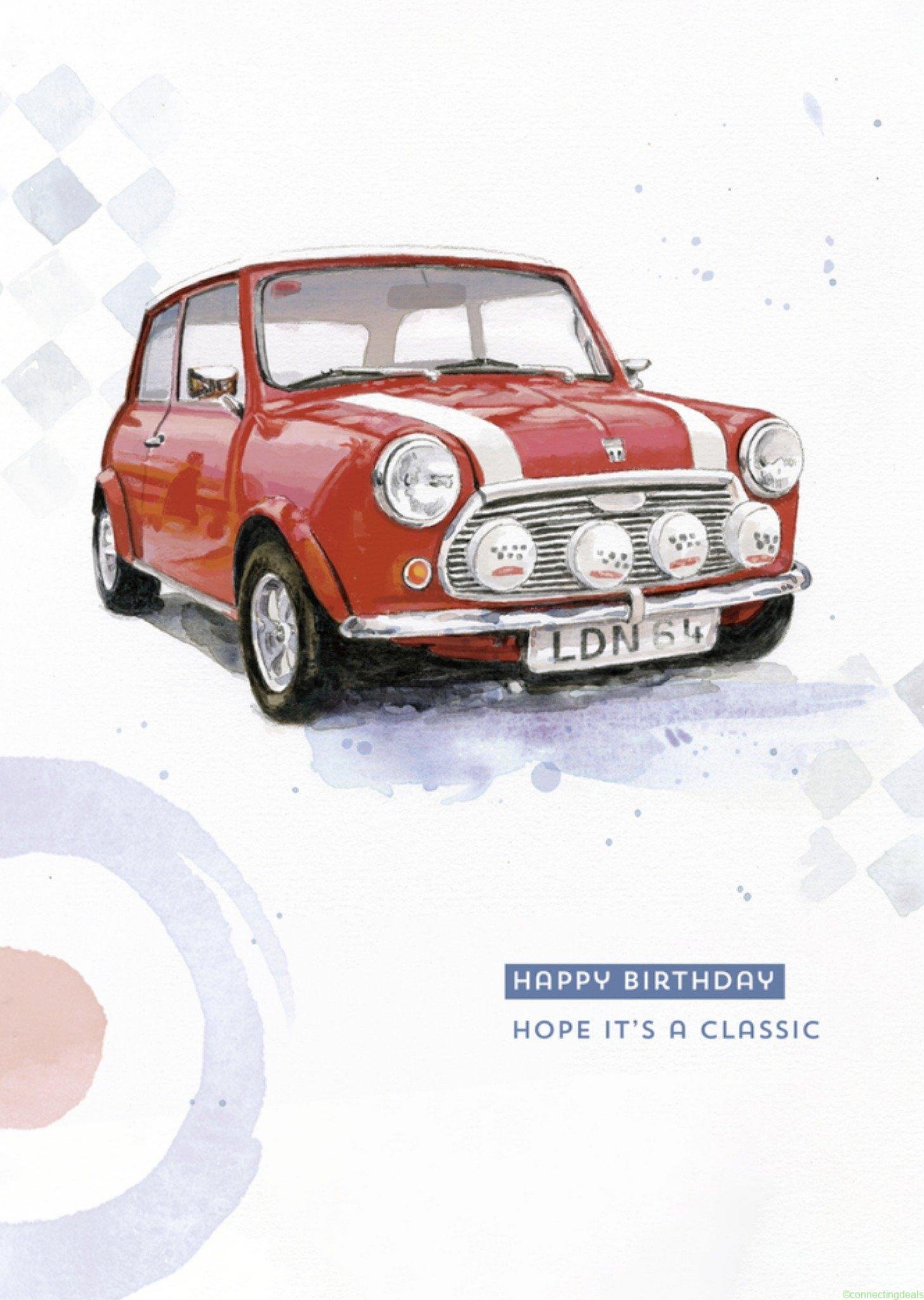 UK Greetings Verjaardagskaart Auto Standard