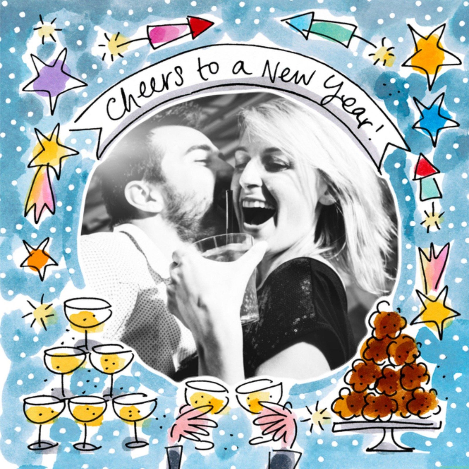 Blond Amsterdam Nieuwjaarskaart fotokaart