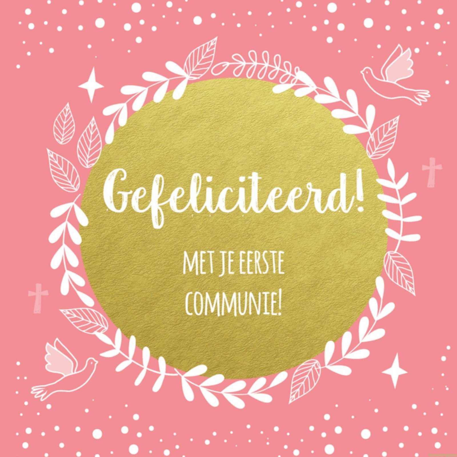 Tsjip Communie kaart 1e communie Square