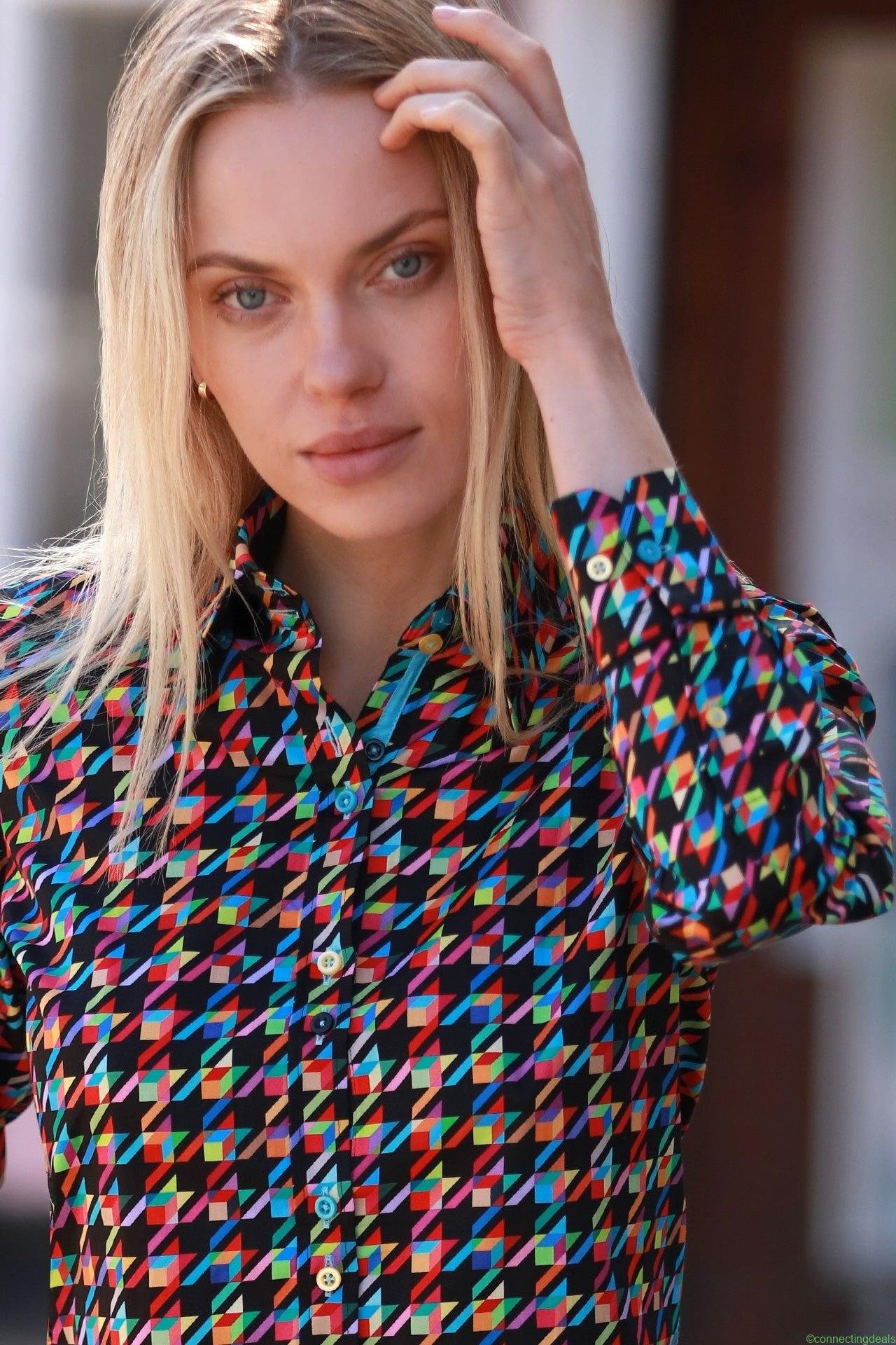 KALEIDOSCOPE HOUNDSTOOTH WOMENS PRINT