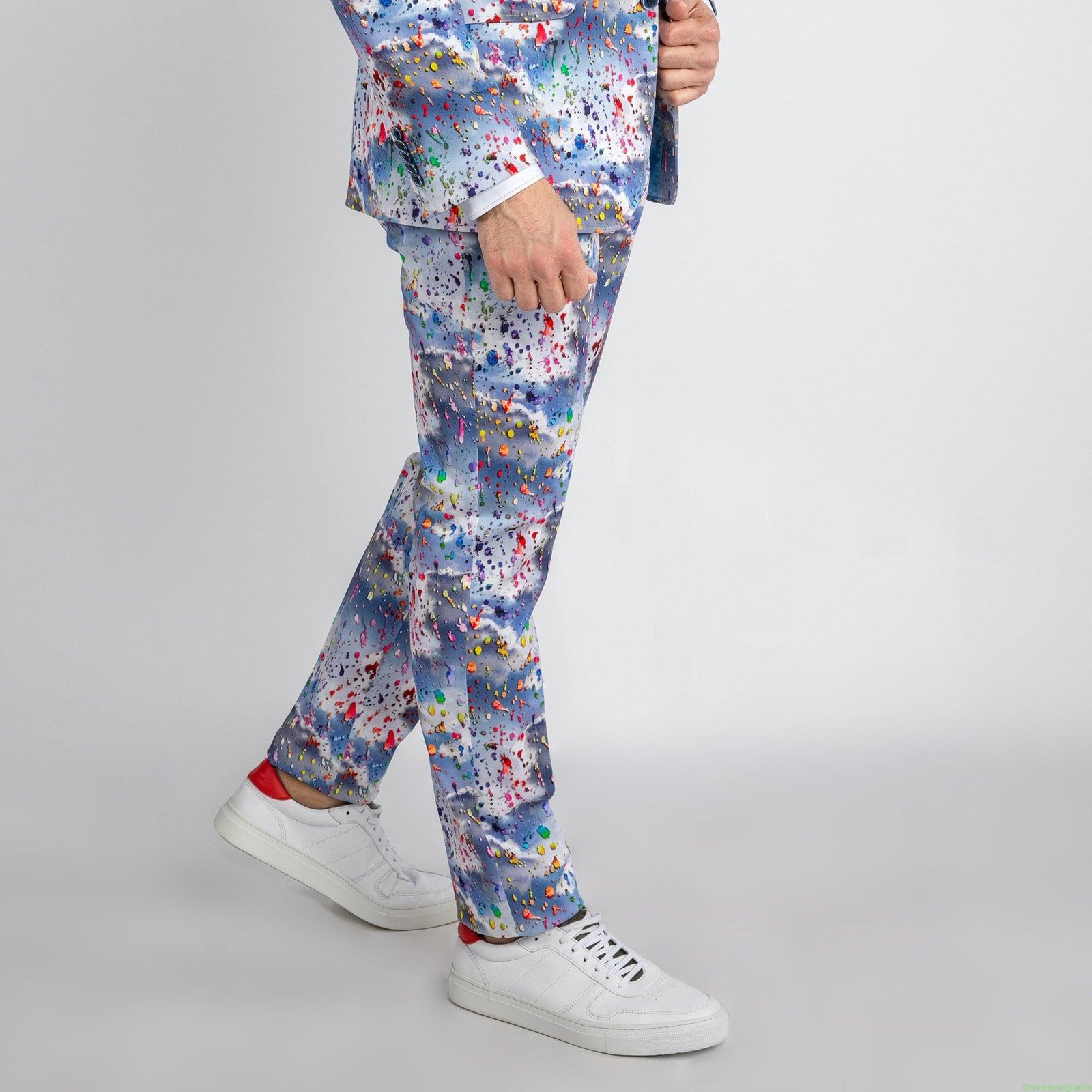 PRINTED SUIT TROUSERS
