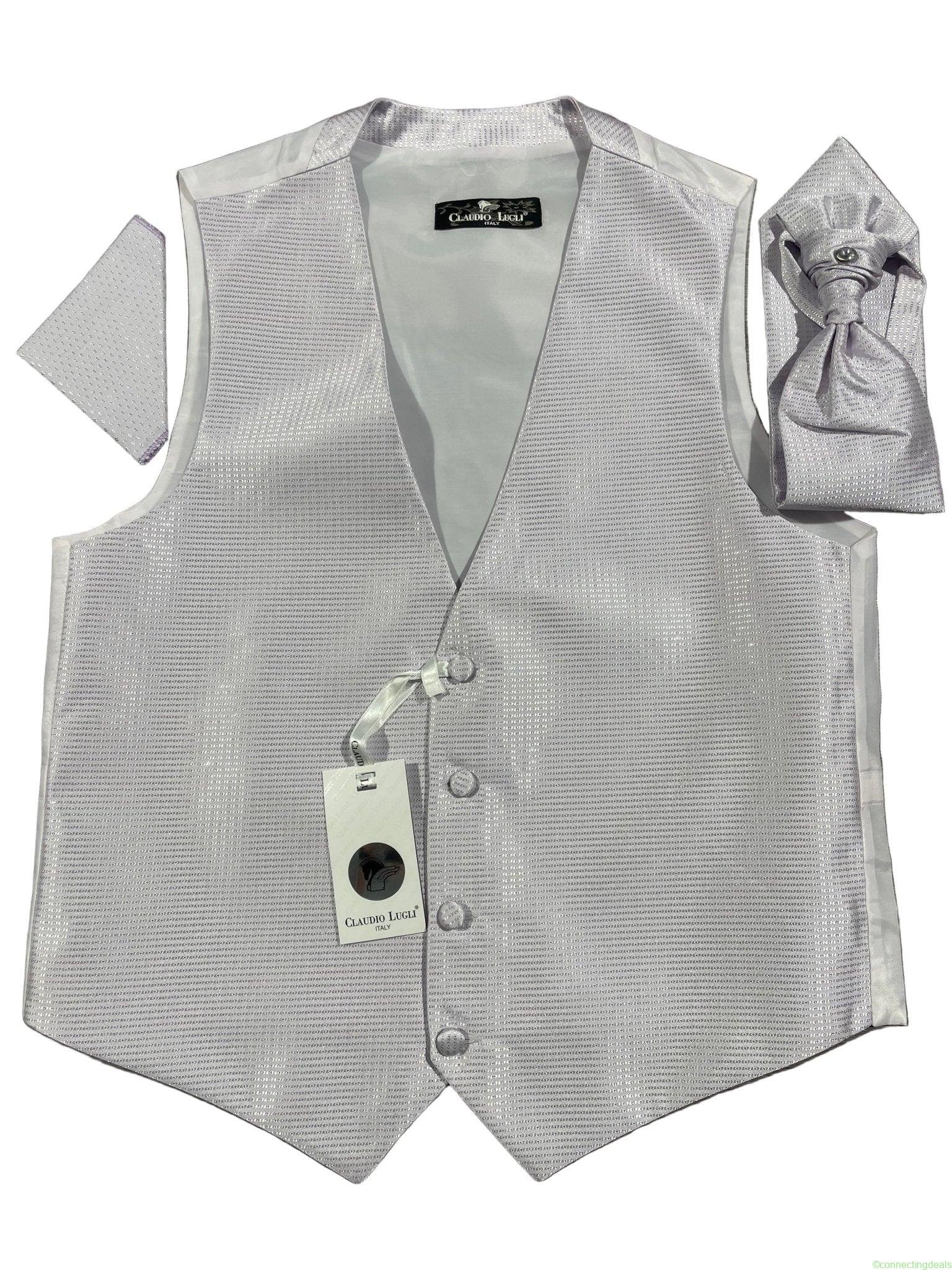 SPARKLING WAISTCOAT CRAVAT AND HANDKERCHIEF SET