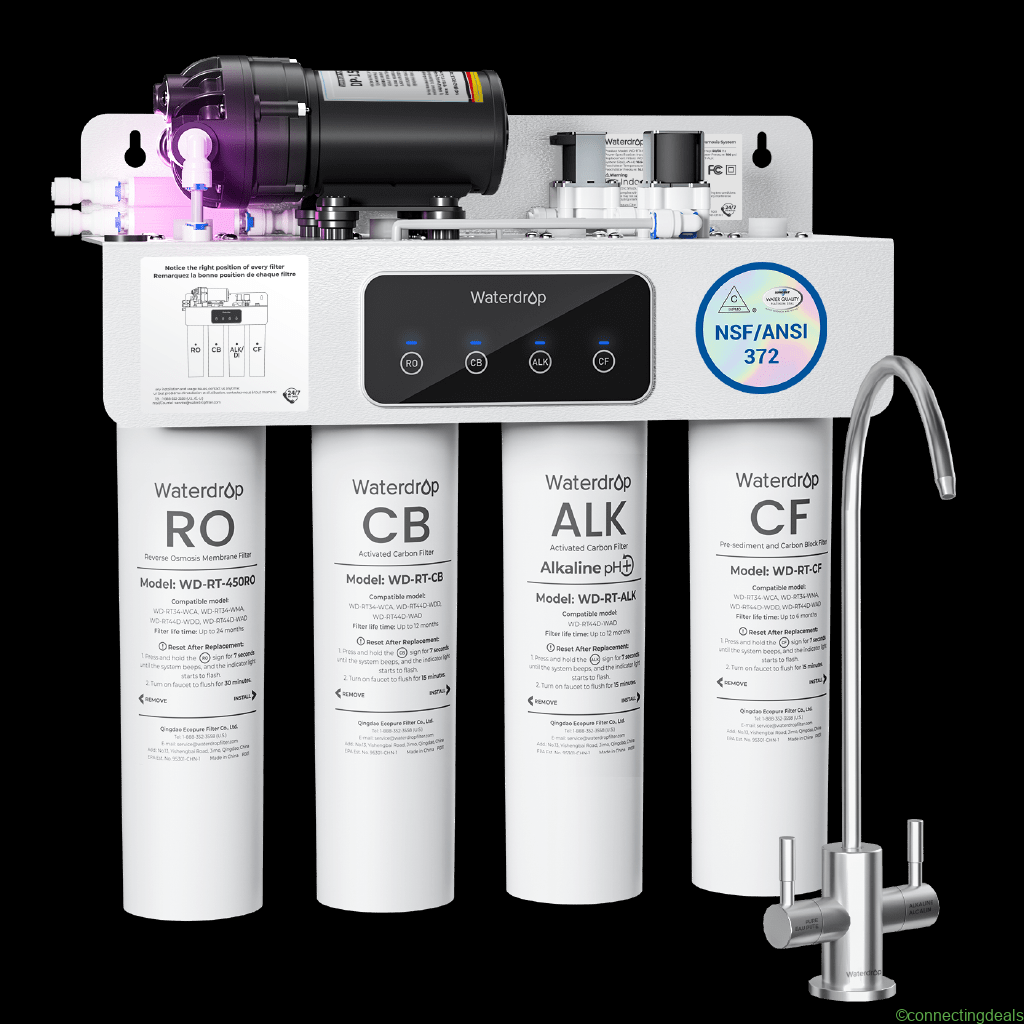 Waterdrop T4-A 450GPD Alkaline Dual Flow