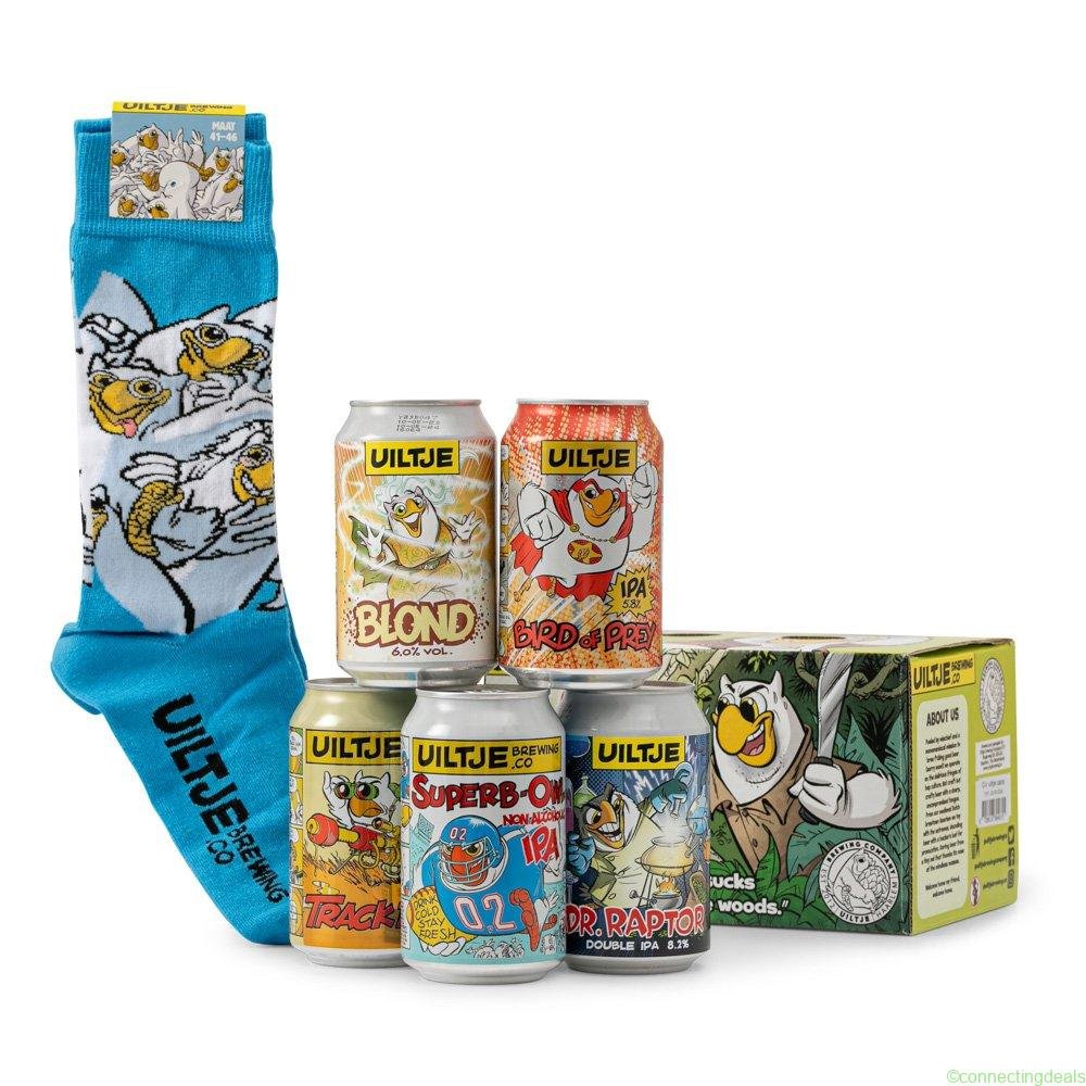 Uiltje Bierpakket Sokken 5x 33cl Alcohol