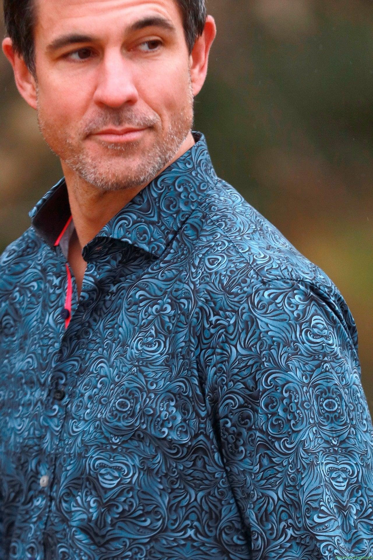 WAVY ORNAMENTS PRINT SHIRT