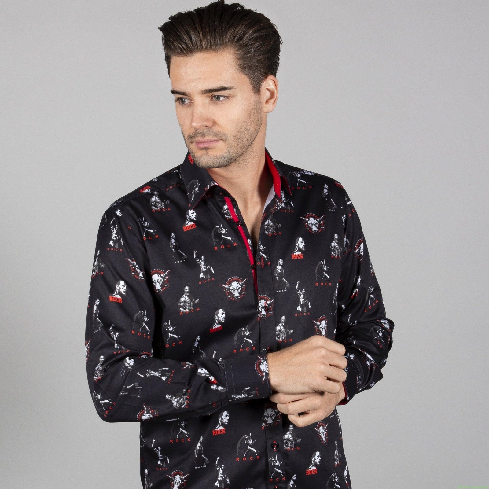 WWE THE ROCK ICON PRINT SHIRT